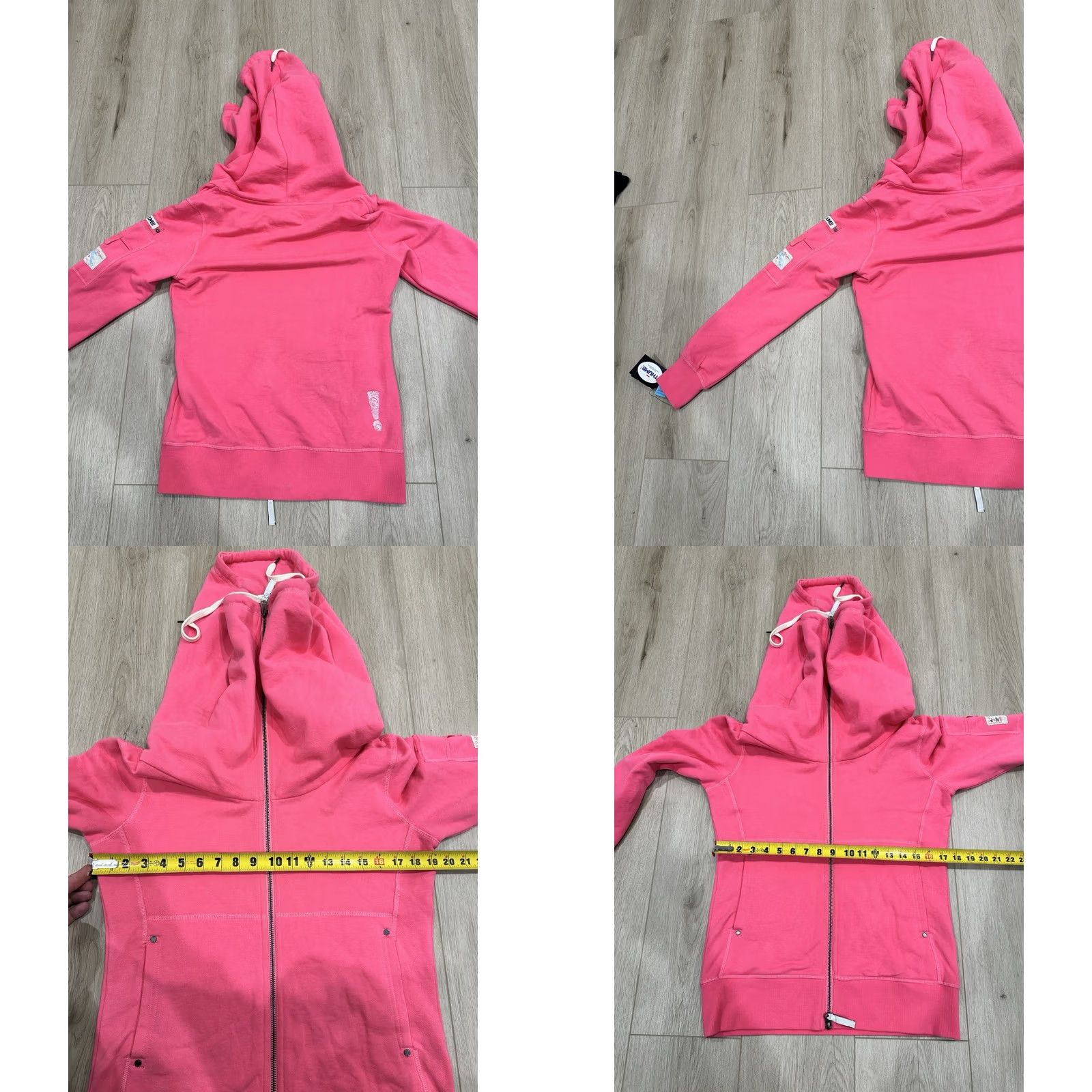 Vintage NWT Thumb United Pink Zip Up High Neck Funnel Hoodie Women’s Medium Size M / US 6-8 / IT 42-44 - 10 Thumbnail