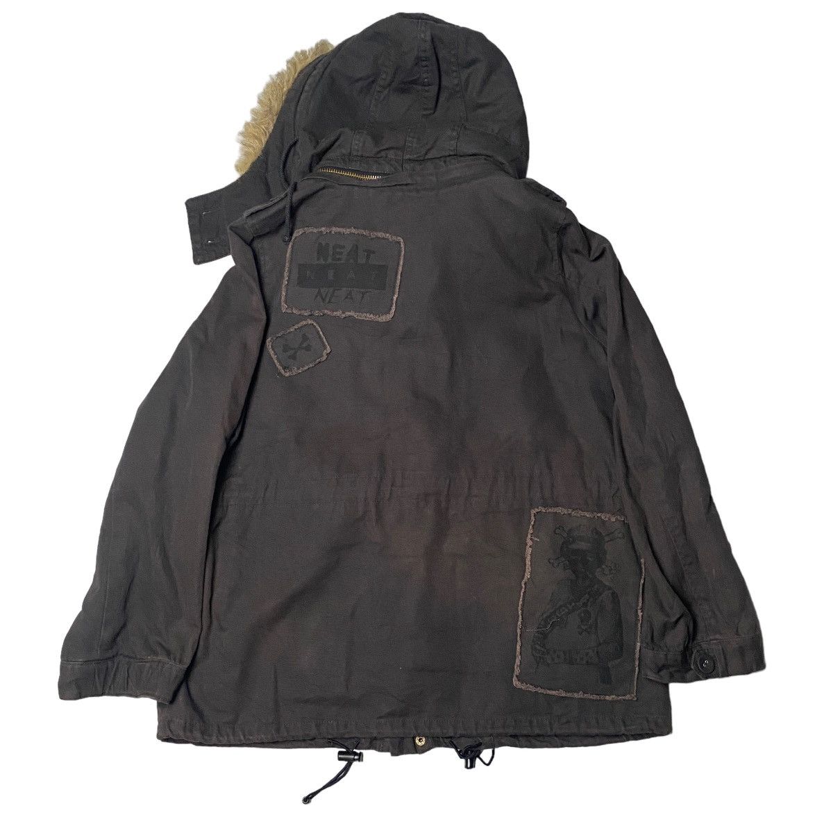 If Six Was Nine 2000's World Wide Love Crazy Fur Parka Jacket Size US M / EU 48-50 / 2 - 7 Thumbnail