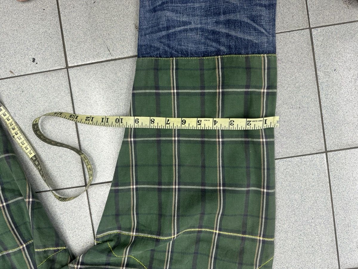 Japanese Brand 🇯🇵 DOARAT Double Knee Plaid/Denim Size US 35 - 15 Thumbnail
