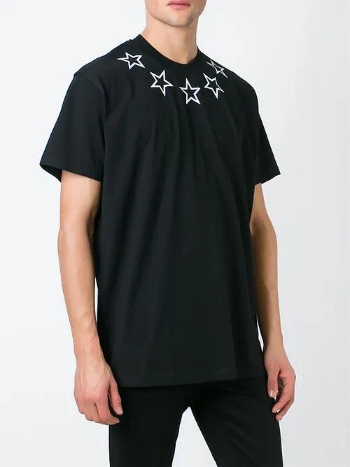 Givenchy Black and White Outline Stars Oversized T-Shirt Size US S / EU 44-46 / 1 - 2 Thumbnail