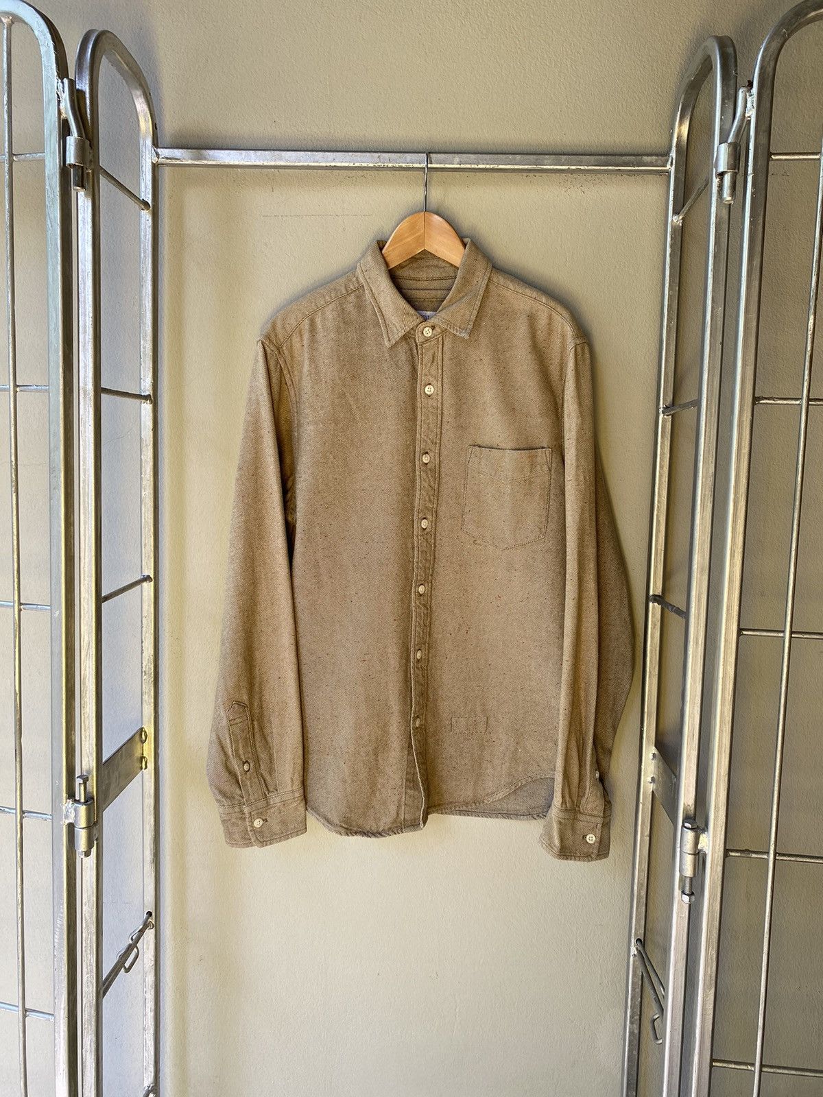 Designer × Japanese Brand INHERIT Brown Collared Shirt. Size US M / EU 48-50 / 2 - 1 Thumbnail