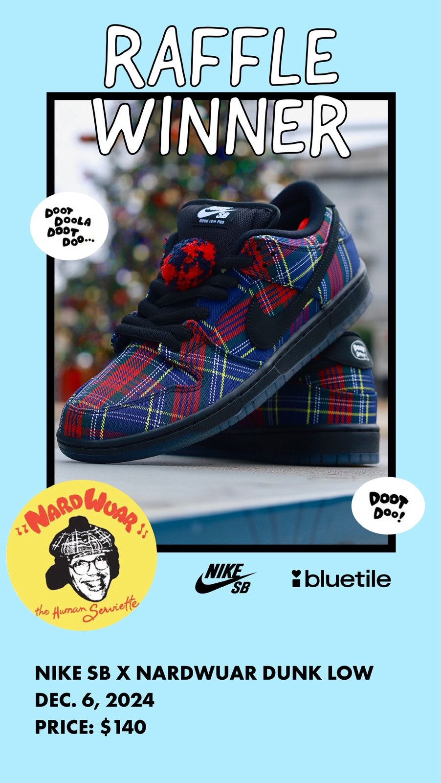Nike SB Nike SB Dunk Low ‘Nardwuar’ Size US 11 / EU 44 - 13 Thumbnail