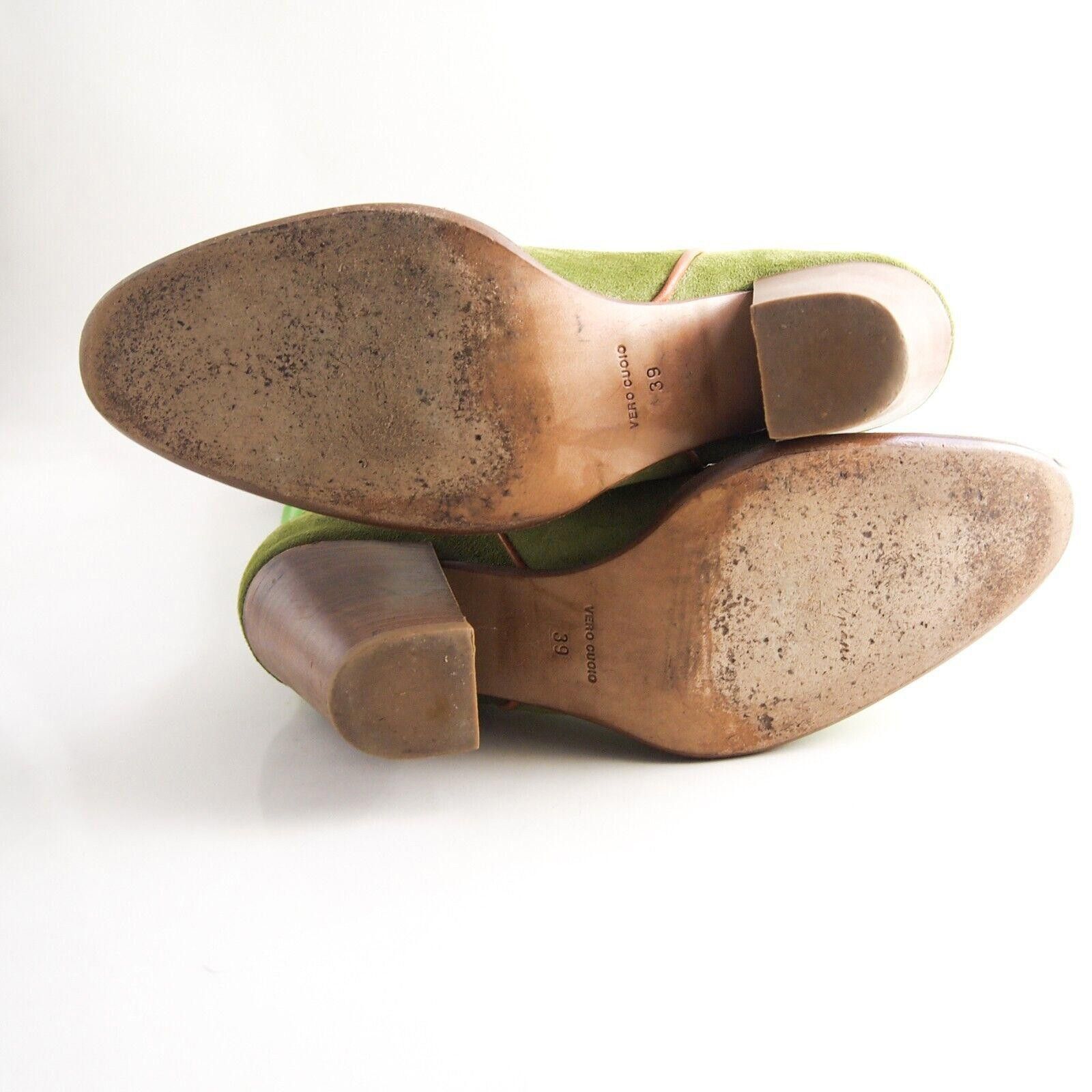 Designer Mauro Volponi Western Boots Green Suede US 9 EU 39 Size US 9 / IT 39 - 6 Thumbnail