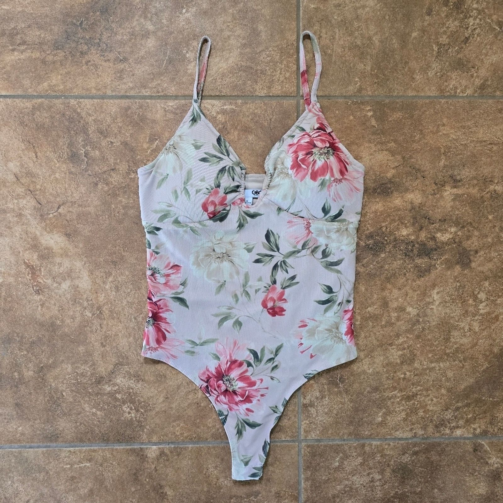 Other Multicolored | GBG | Floral Thong Bodysuit Size S / US 4 / IT 40 - 1 Thumbnail