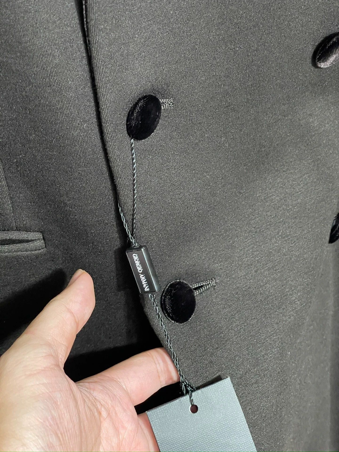 Giorgio Armani GA Double-Breasted Shoulderless Slim Suit 52 Dark Brown Size 52R - 5 Thumbnail