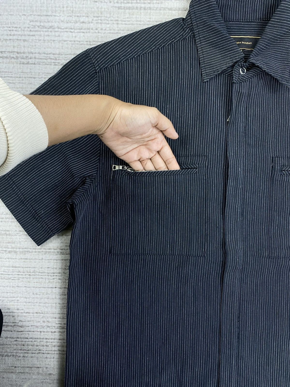 Japanese Brand × Vintage Vintage Create Barefoot Striped Zipper Jacket Size US M / EU 48-50 / 2 - 7 Thumbnail