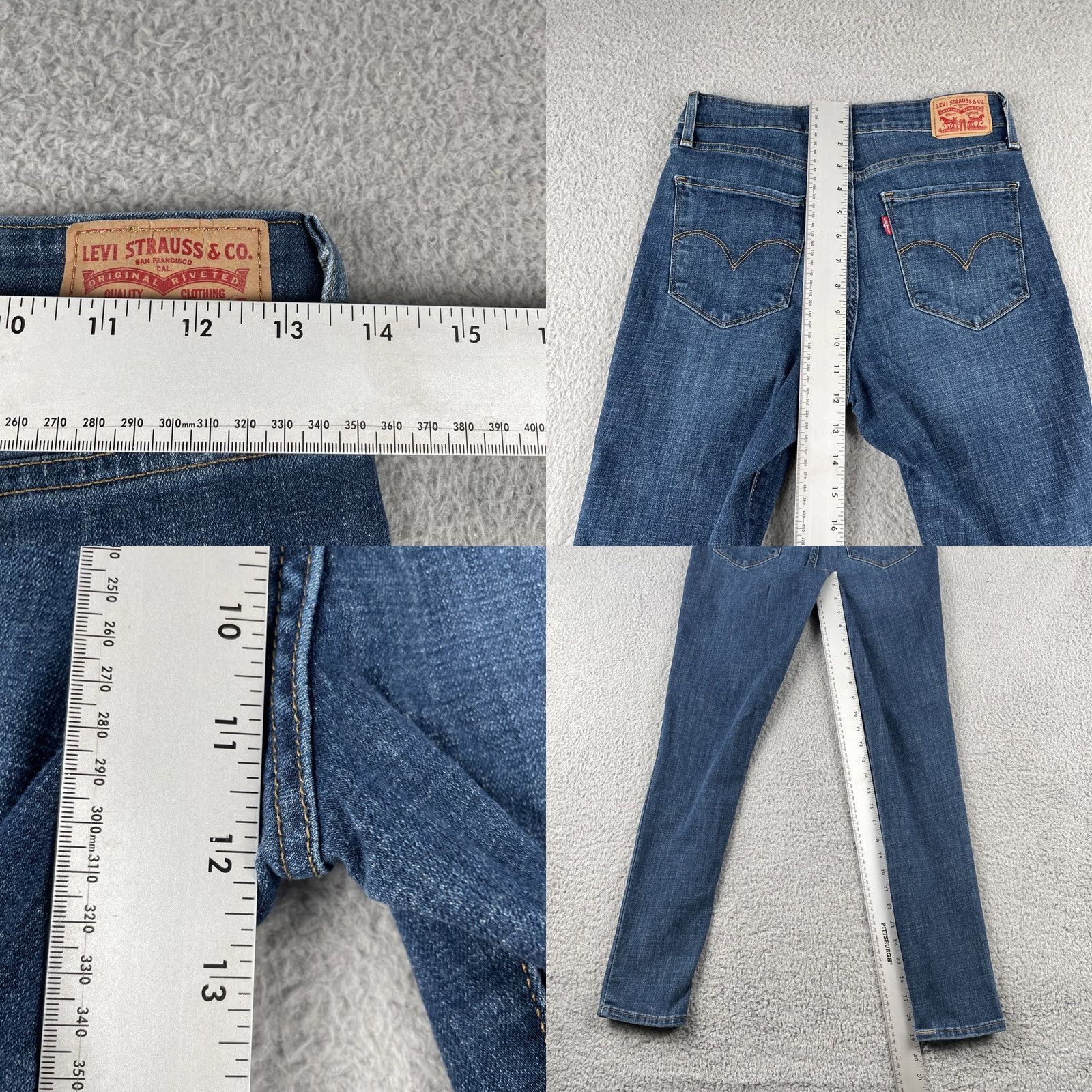 Levi's Levi’s Women’s 28 Skinny Jeans High Rise Dark Blue Denim Stretch Fabric 90s Casual Size 28" / US 6 / IT 42 - 9 Thumbnail