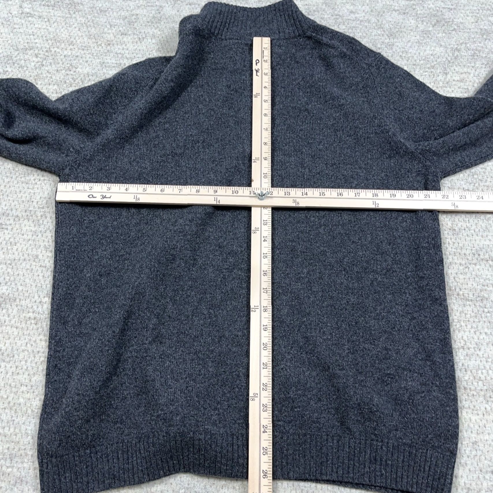Vintage John Lewis Sweater Men XL Gray Merino Wool Cashmere Blend Pullover Quarter Zip Size US XL / EU 56 / 4 - 5 Thumbnail