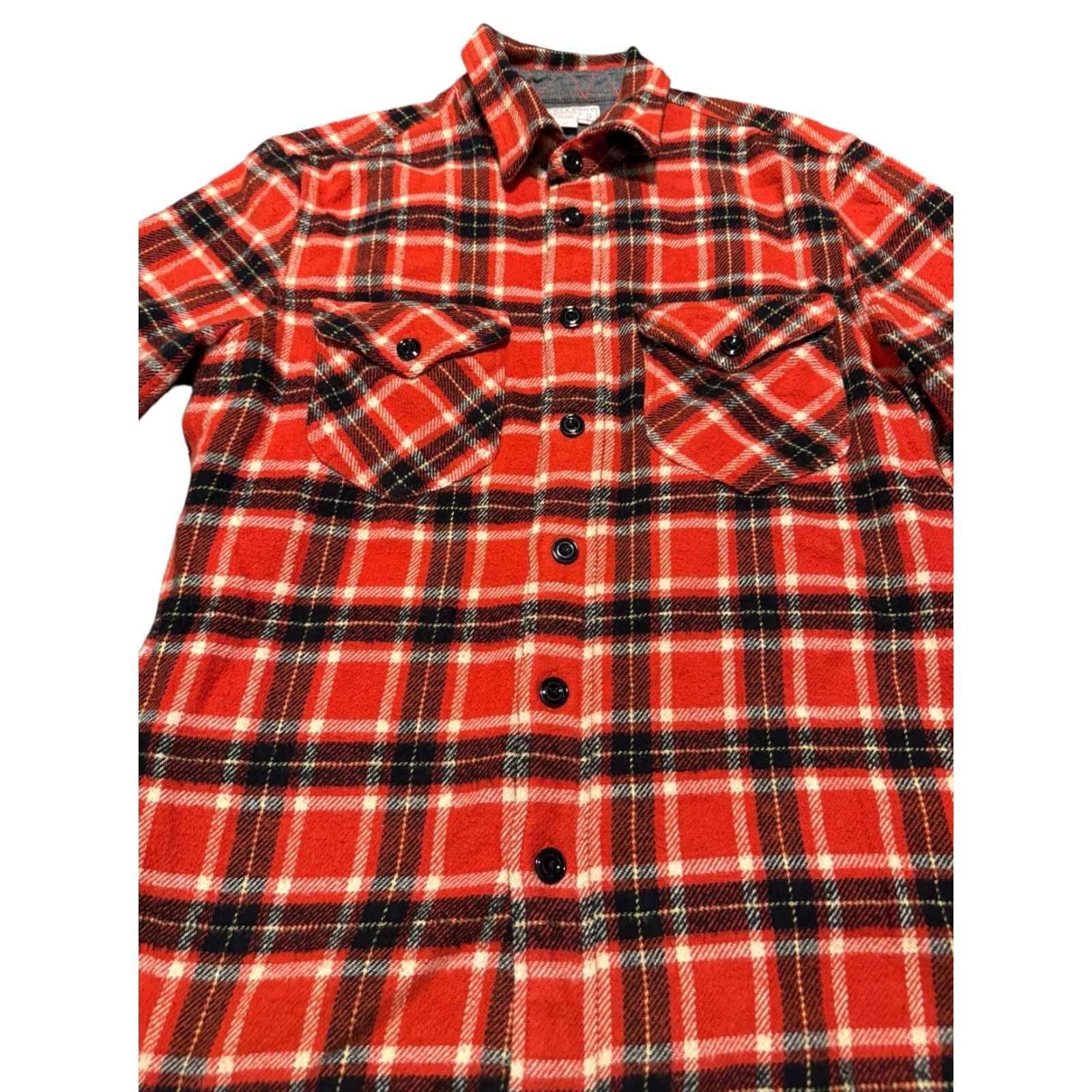 Wallace & Barnes Wallace & Barnes Heavyweight Flannel Shirt Plaid Men S Regular Cotton Multicolor Long Sleeve Button-Up with Pockets Size US S / EU 44-46 / 1 - 5 Thumbnail