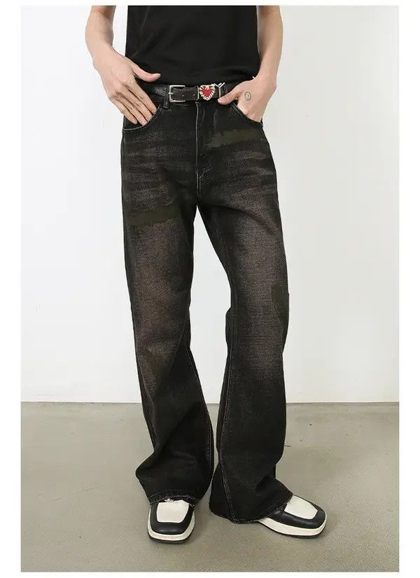 Japanese Brand Vintage wide-leg washed distressed loose flared jeans Size US 32 / EU 48 - 4 Thumbnail