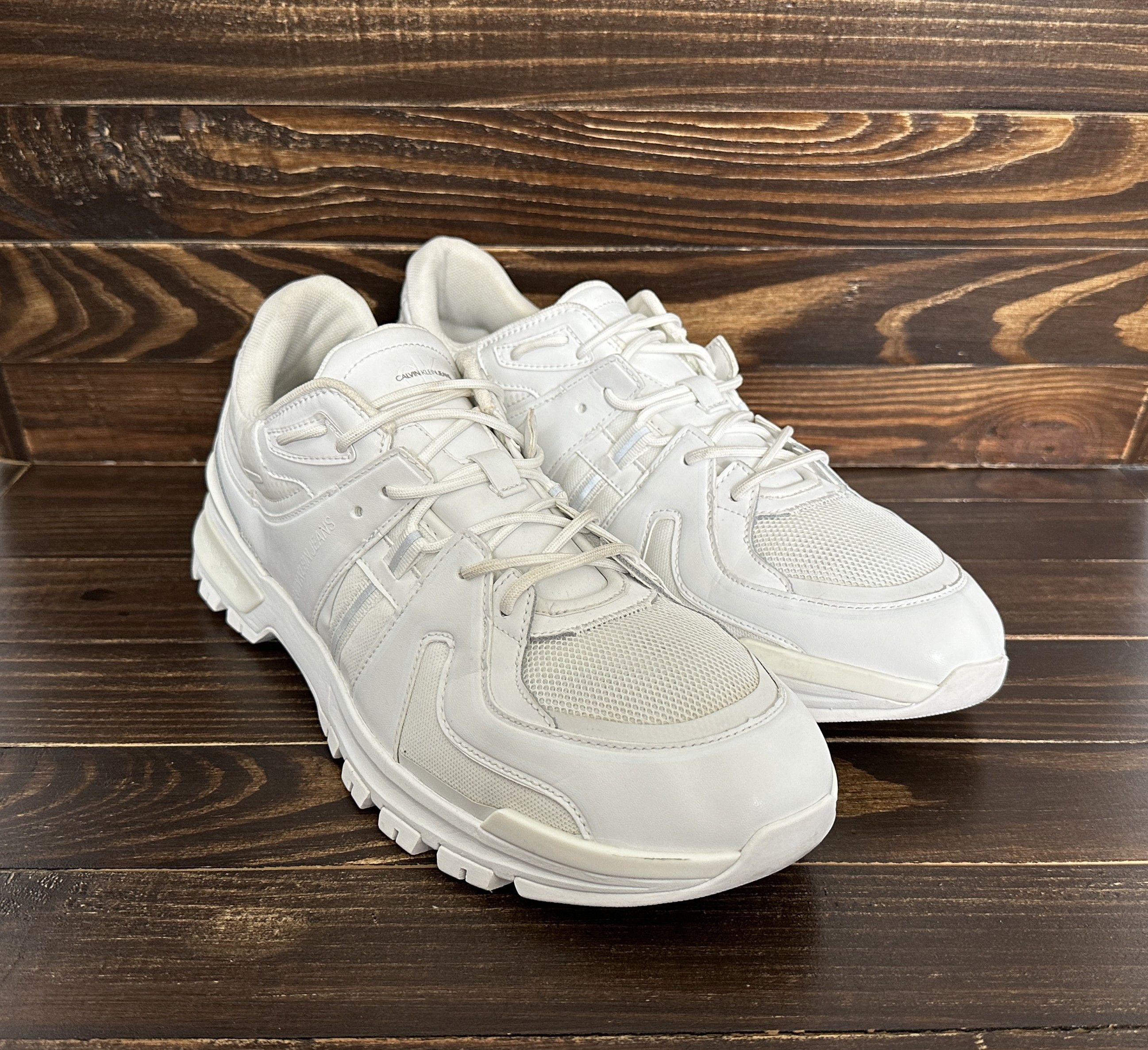 Calvin Klein Calvin Klein Jeans Runner Lace Up Mix Cyci Sneakers Luxury Size US 12 / EU 45 - 2 Thumbnail