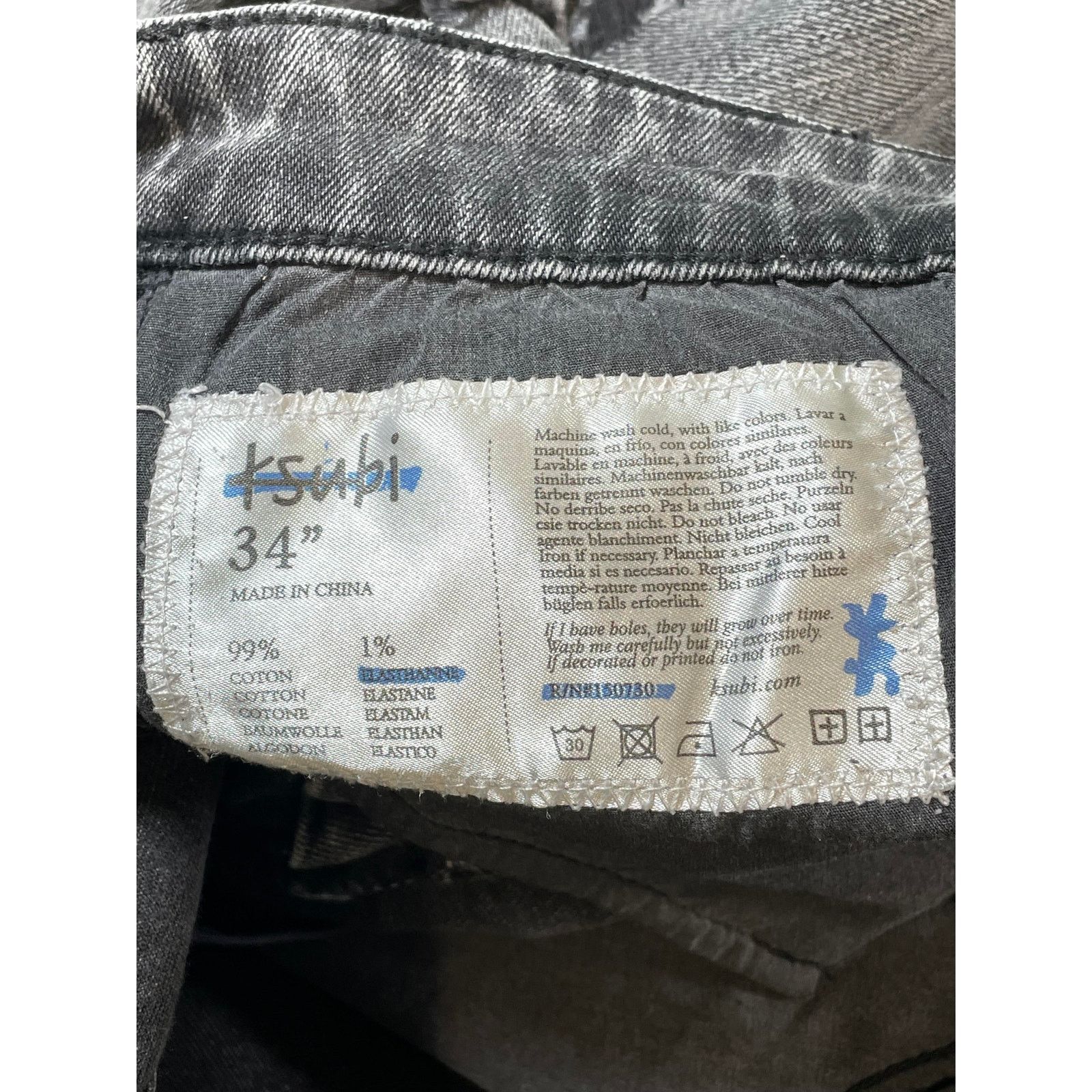 Ksubi Ksubi All Over Grey Jeans Size US 34 / EU 50 - 4 Thumbnail