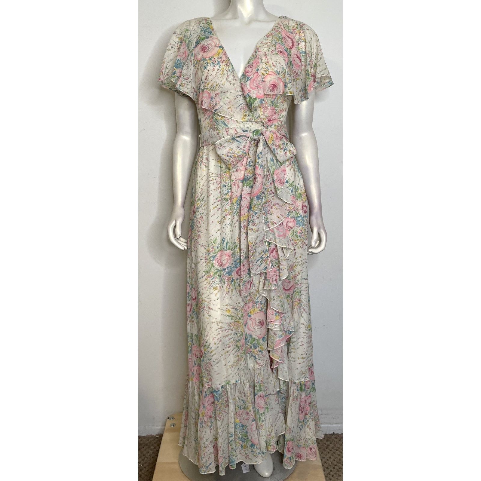 Oscar De La Renta VTG Oscar de le Renta Floral Maxi Dress 6 8 10 Romantic Size M / US 6-8 / IT 42-44 - 1 Thumbnail