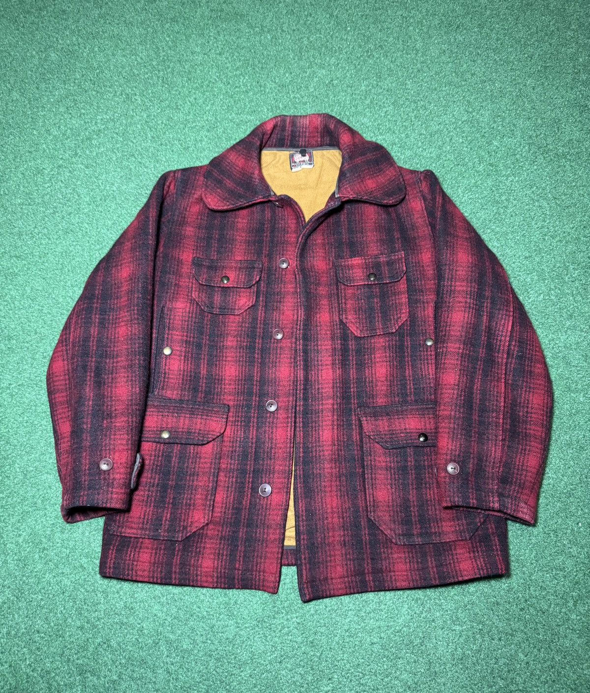 Woolrich Woolen Mills Vtg 40s 50s Woolrich Mackinaw Plaid Button Up Wool Jacket Size US L / EU 52-54 / 3 - 1 Thumbnail