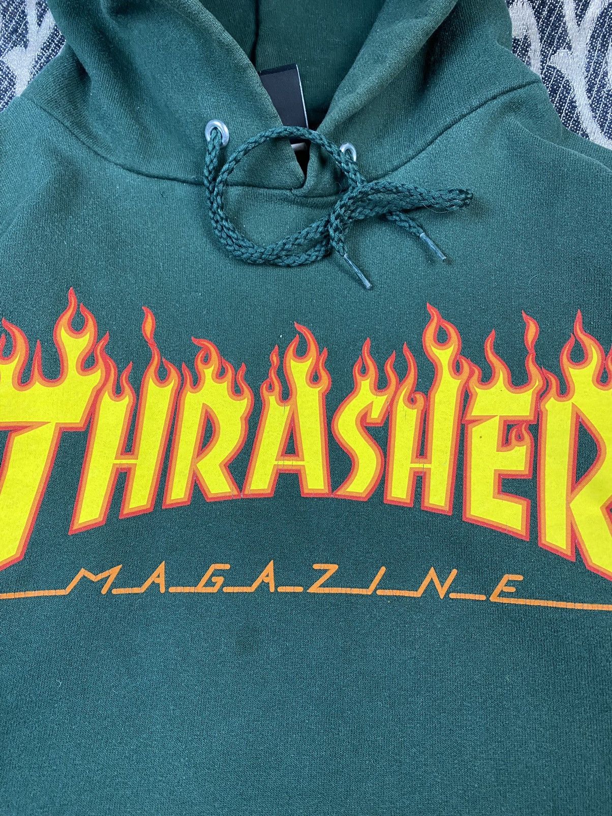 Thrasher Vintage Thrasher Magazine Flame Logo Green Hoodie Size US M / EU 48-50 / 2 - 4 Thumbnail