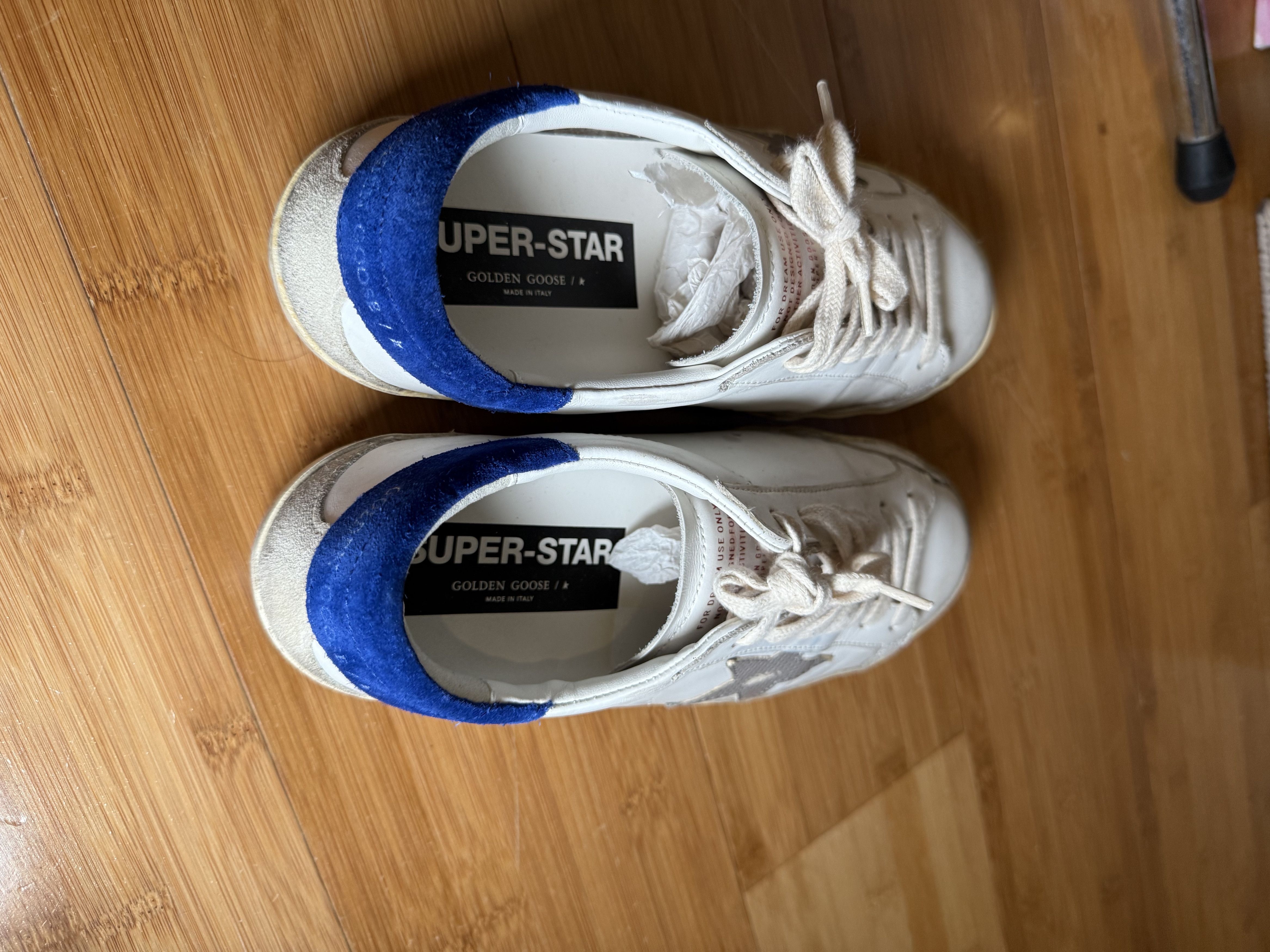 Golden Goose Golden Goose Super-Star White Snake Blue Size US 7 / EU 40 - 4 Thumbnail