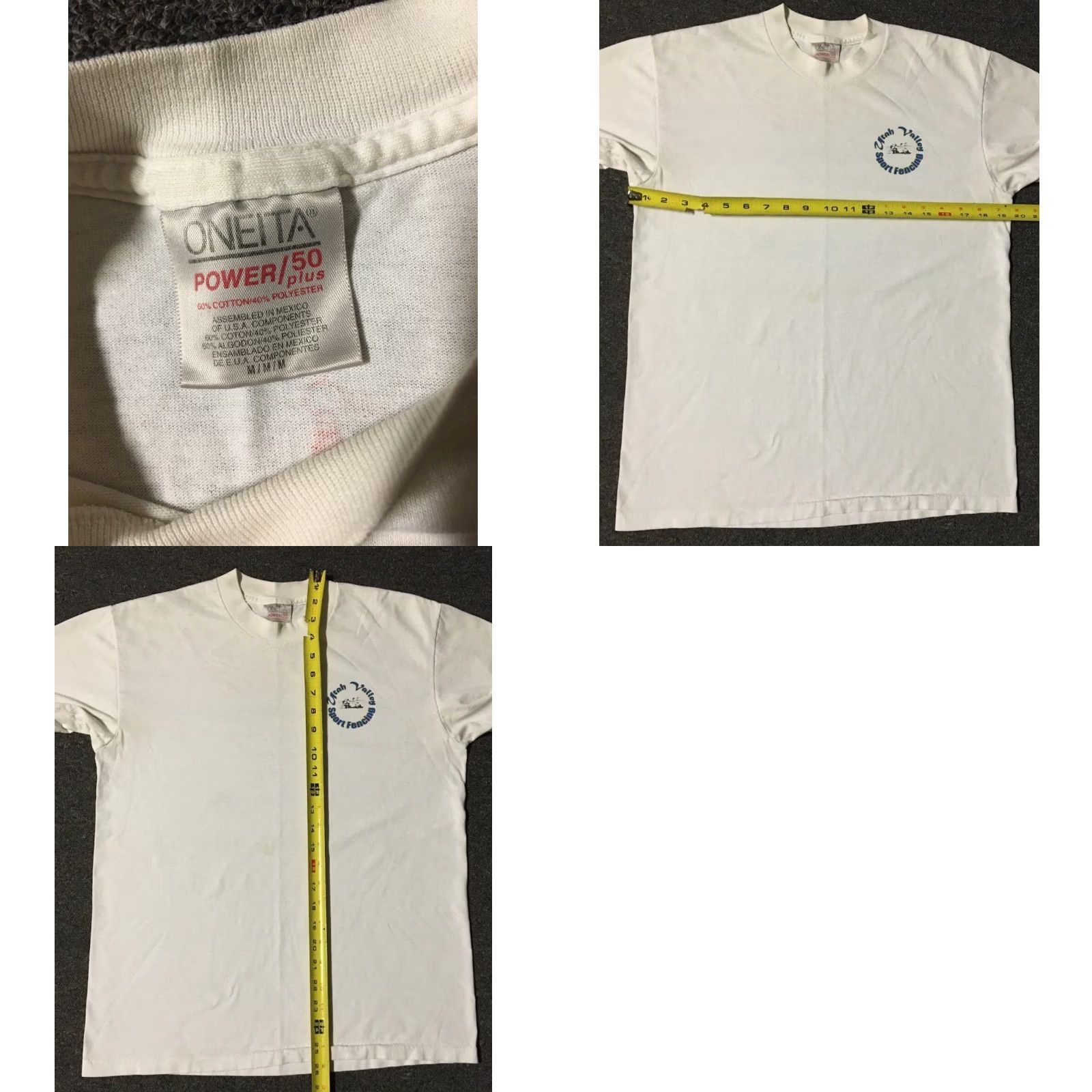Vintage VINTAGE Utah Valley Fencing Winner Shirt Men S White 90s 80s Grunge School PE Track Funny Size US S / EU 44-46 / 1 - 9 Thumbnail