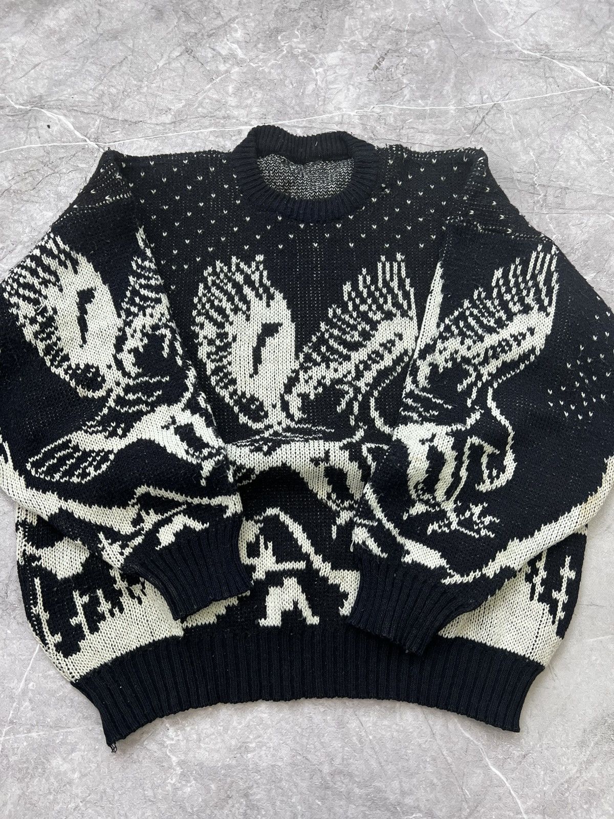 Diesel × Japanese Brand × Junya Watanabe JAPANESE Y2K fashion gothic DIESEL WASHED sweater knitwear Size US M / EU 48-50 / 2 - 6 Thumbnail
