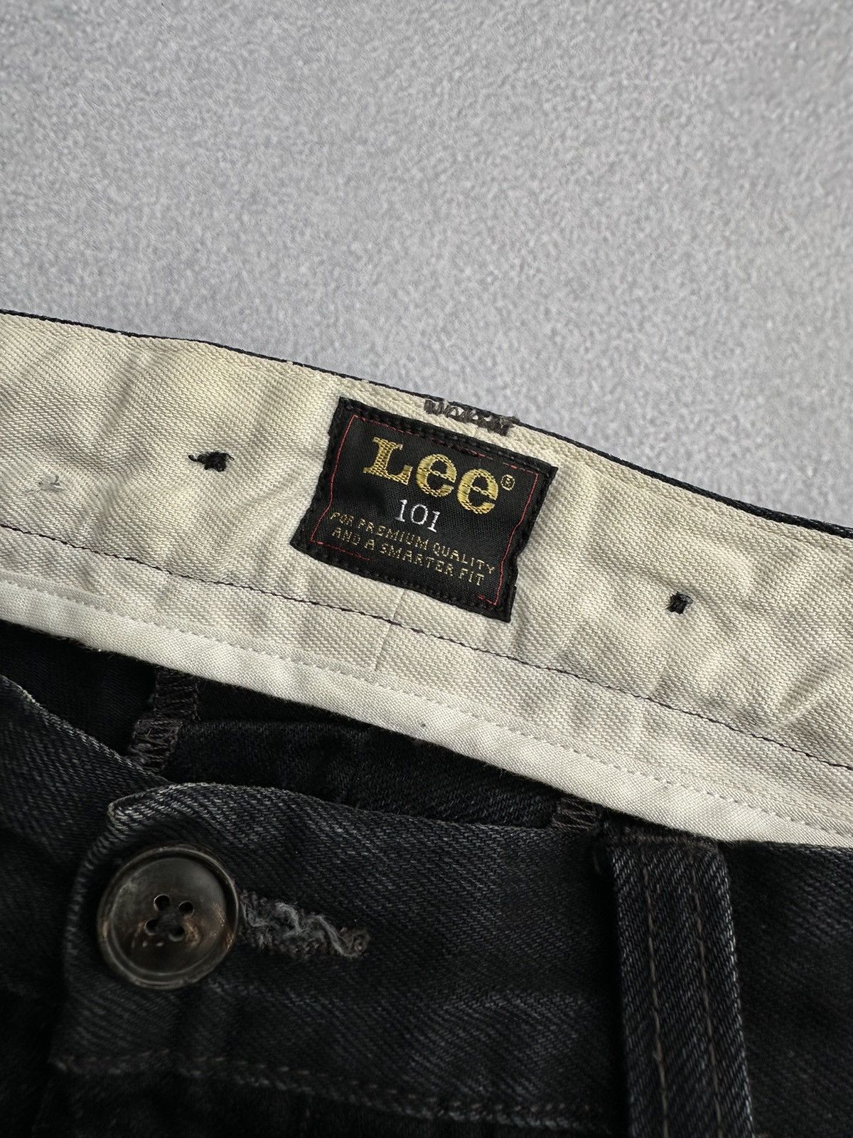 Lee × Vintage Vintage Lee 101 Rider Cowboy Black Heavy Jeans Size US 32 / EU 48 - 5 Thumbnail