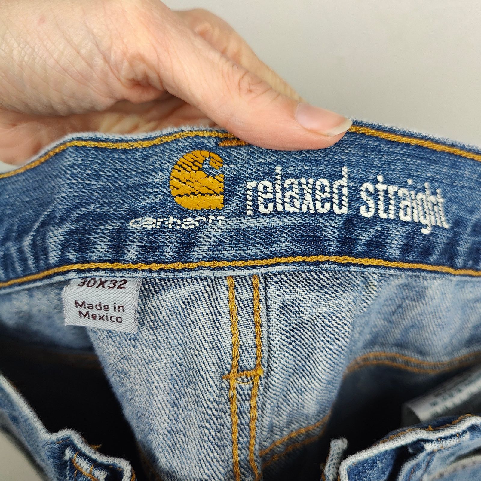 Carhartt Carhartt Relaxed Straight Jeans Mens 30x32 Medium Wash Size US 30 / EU 46 - 8 Thumbnail