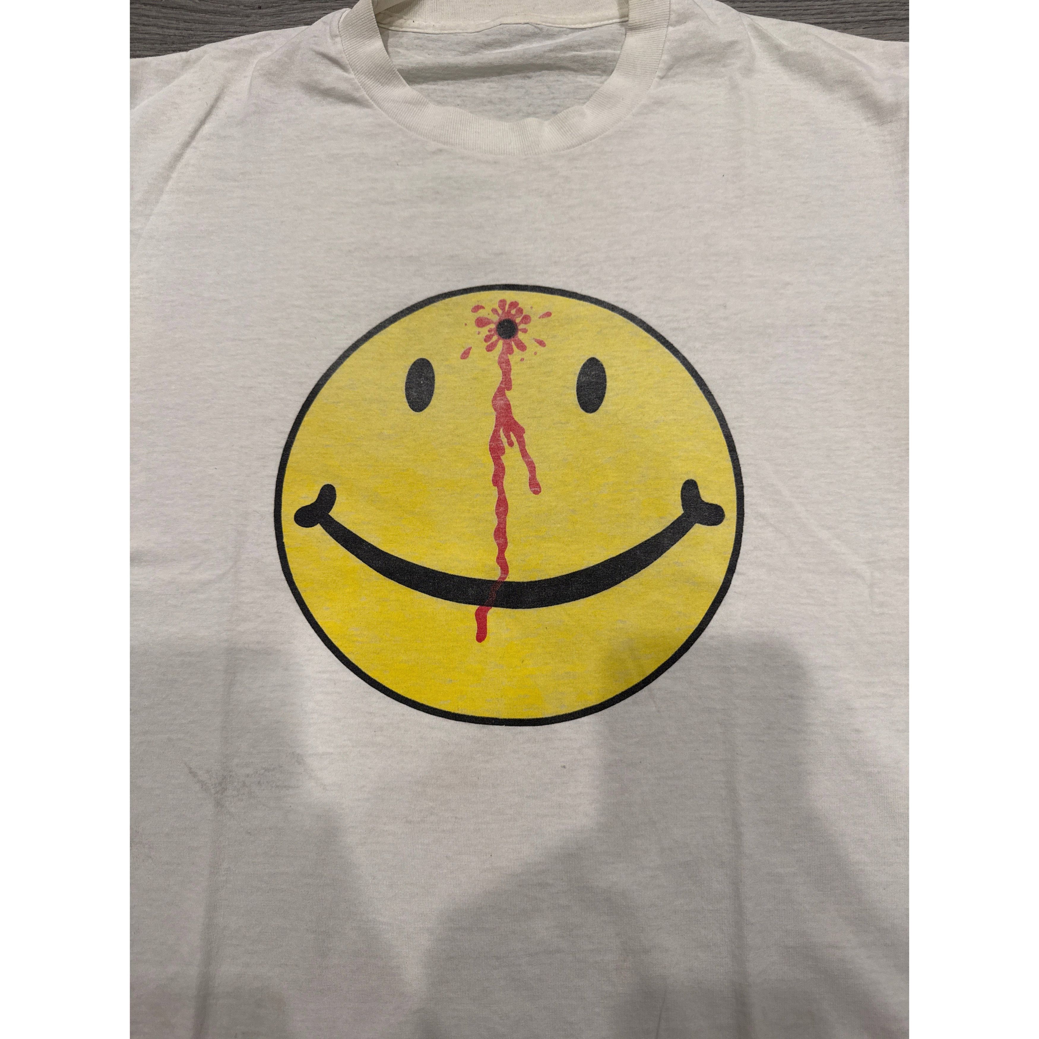Other 90s Hole in Head Smiley Vintage White Blood Medium T-Shirt Size US M / EU 48-50 / 2 - 3 Thumbnail