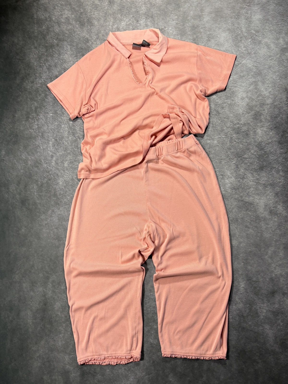 Bill Blass Vintage Pyjama Set Two Piece Beachwear Lounge 90s Cotton Size 30" / US 8 / IT 44 - 2 Thumbnail