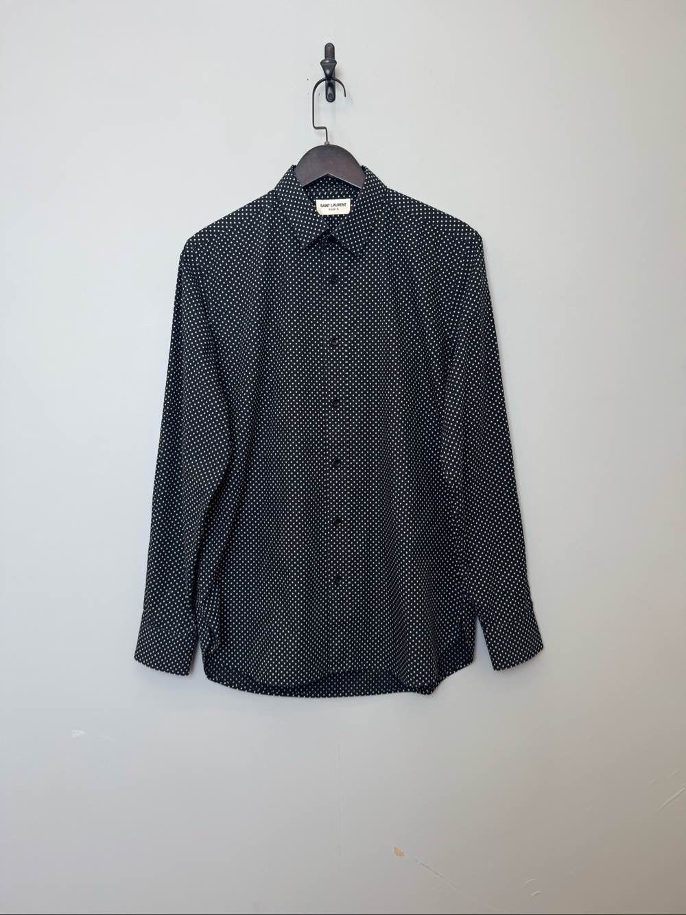 Saint Laurent Paris Saint Laurent Polka Dot Button Up Shirt Size M Size US M / EU 48-50 / 2 - 1 Thumbnail