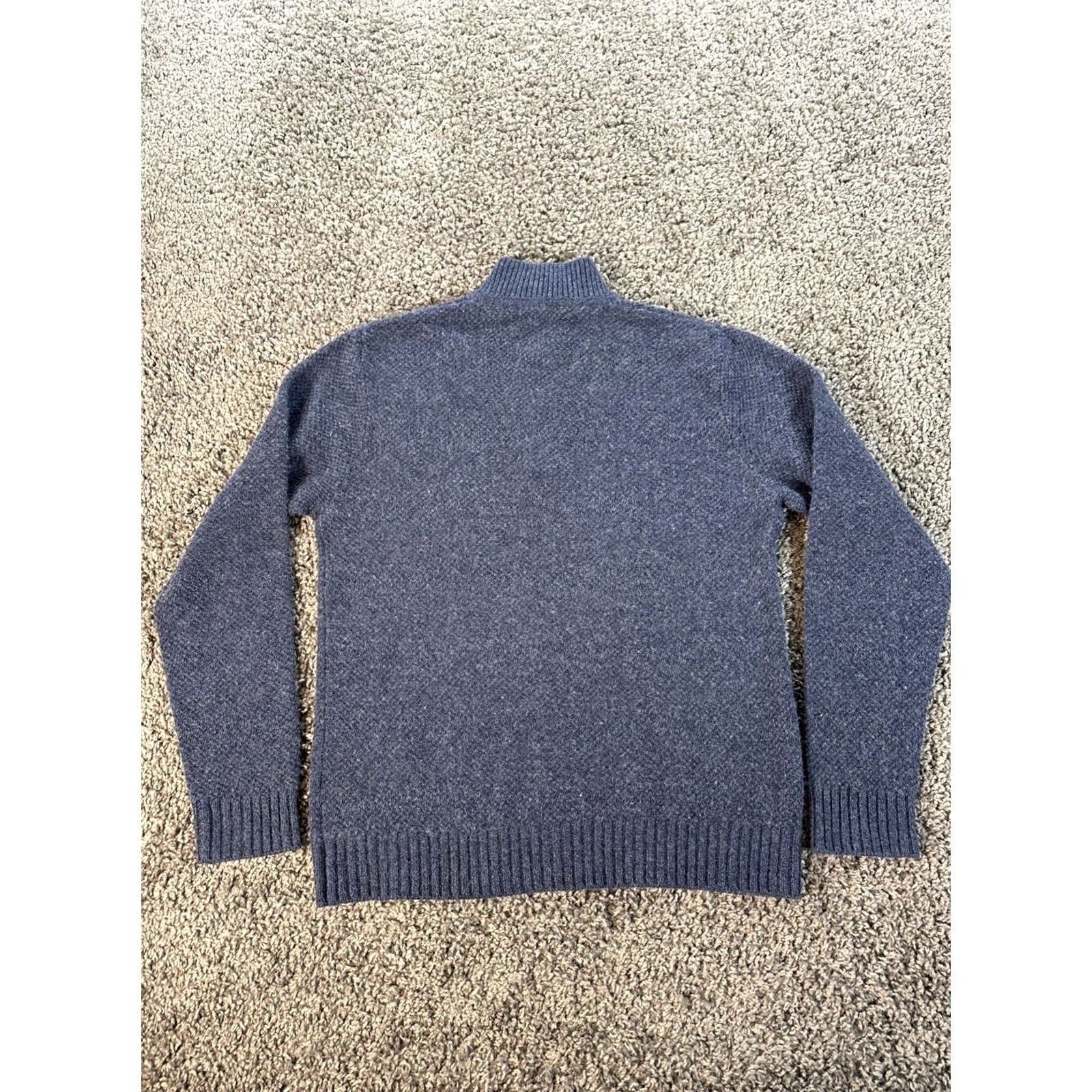 Saks Fifth Avenue Saks Fifth Avenue Sweater Mens M Blue Cashmere Mock Neck Quarter Zip Pullover Size US M / EU 48-50 / 2 - 5 Thumbnail
