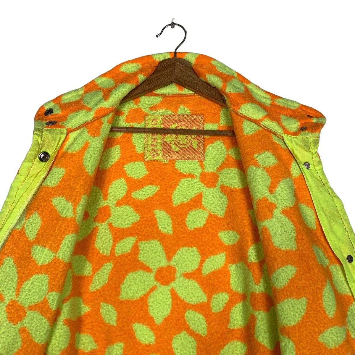 Phenix PHENIX Fullprint Orange Fleece Snap Button Jacket #0078-C5 Size M / US 6-8 / IT 42-44 - 14 Thumbnail