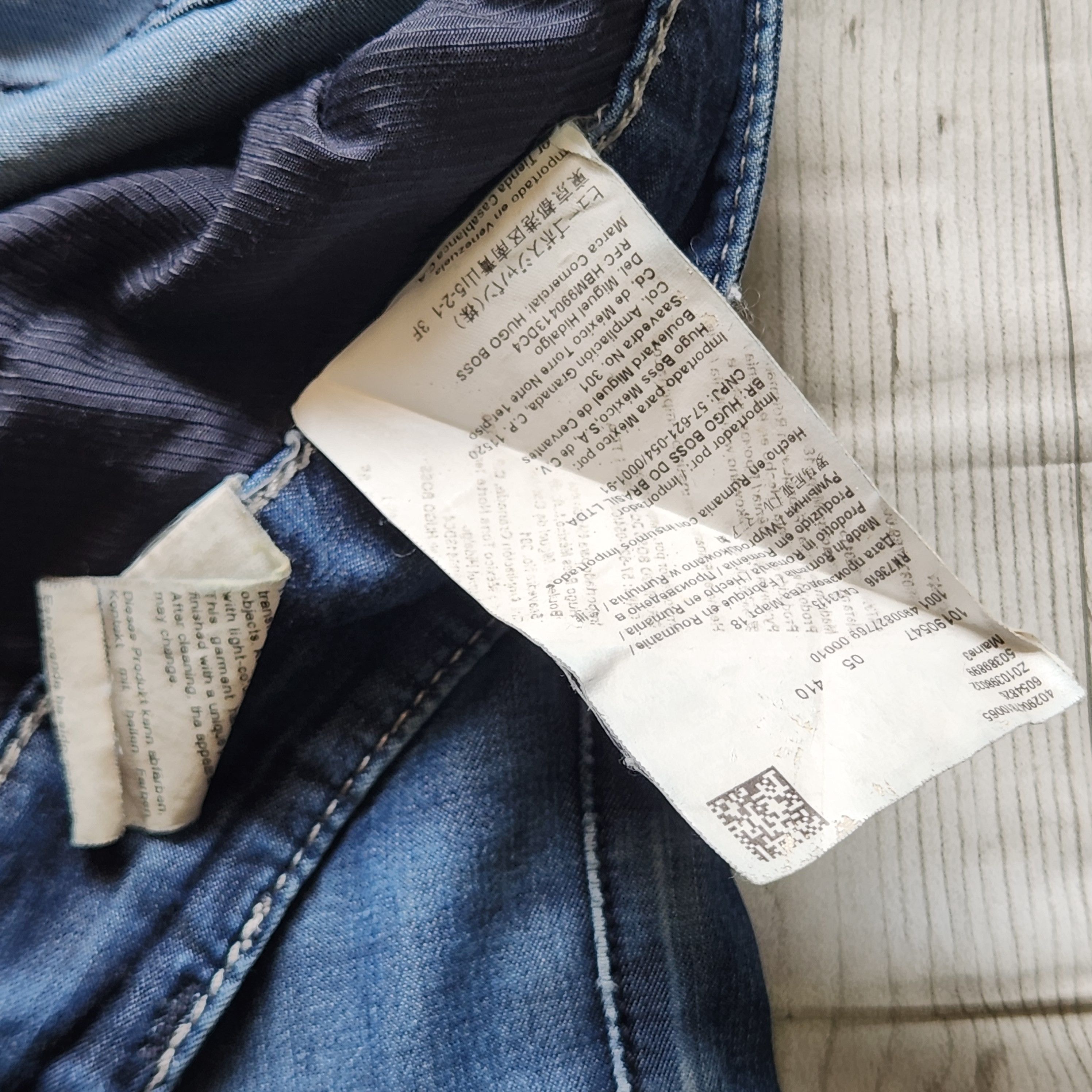 Hugo Boss × Vintage Vintage Distressed Hugo Boss Stretch Denim Pants Size US 32 / EU 48 - 10 Thumbnail