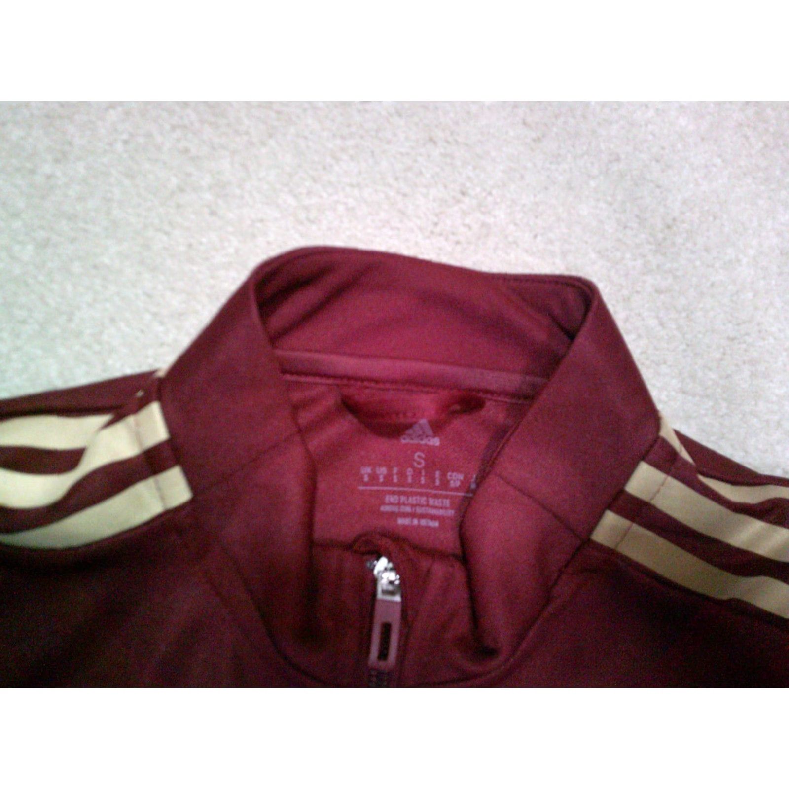 Adidas Adidas Aeroready Jacket Womens Small Maroon Full Zip Size S / US 4 / IT 40 - 5 Thumbnail