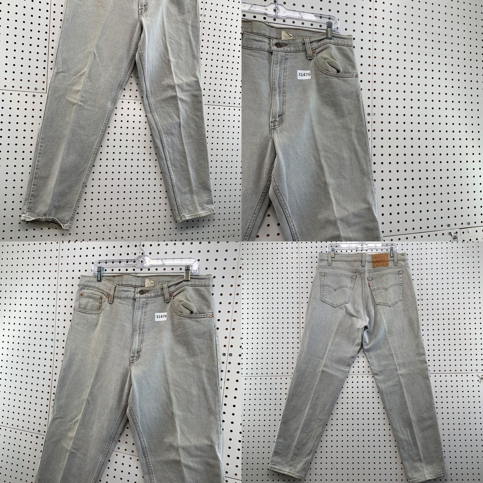 Levi's VINTAGE Levi's 550 Gray Denim Jeans Mens 35x31.5 Straight Made USA Jeans Size US 35 - 8 Thumbnail