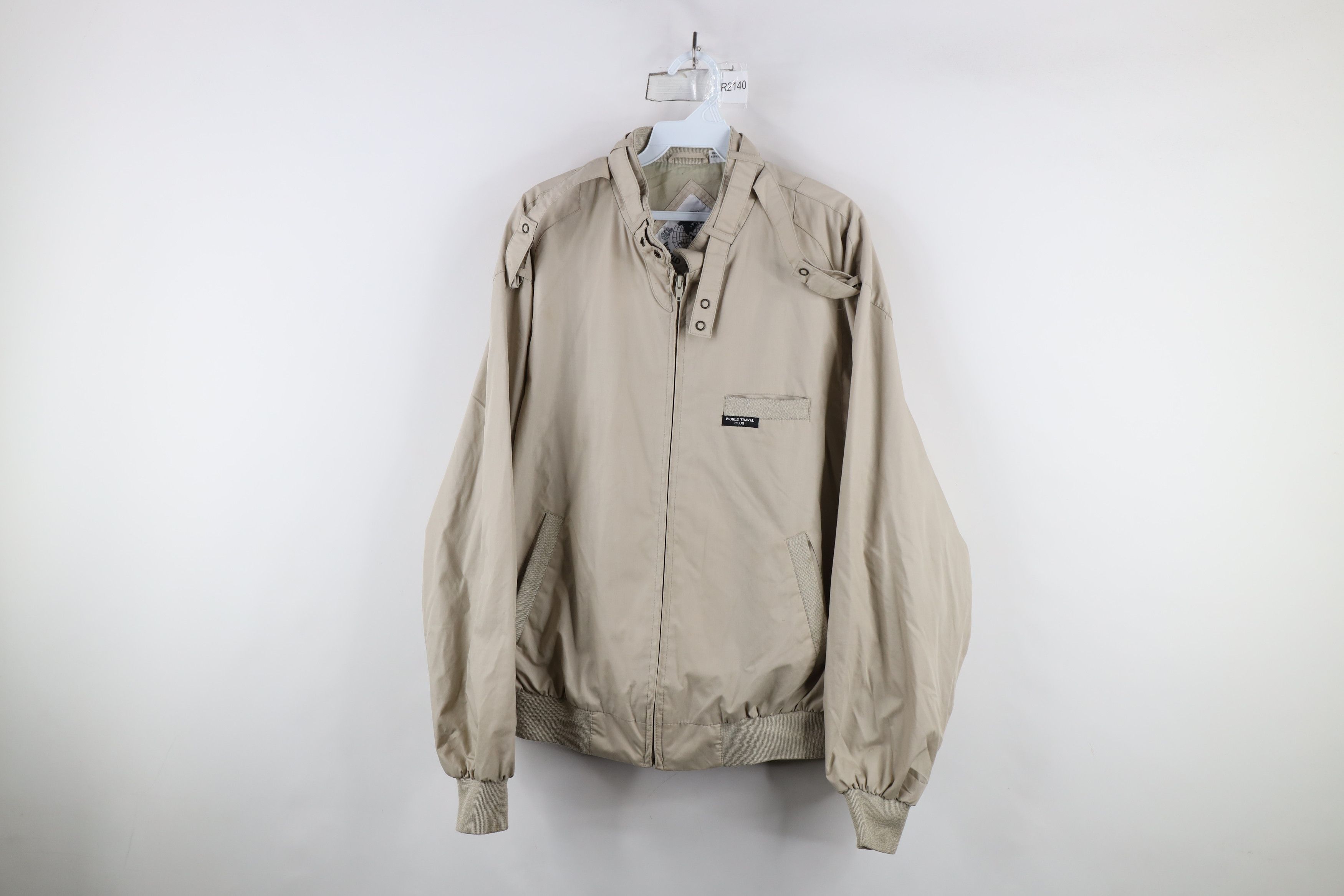 Vintage Vintage 80s 90s Streetwear Cafe Racer Bomber Jacket Beige Size US L / EU 52-54 / 3 - 1 Thumbnail