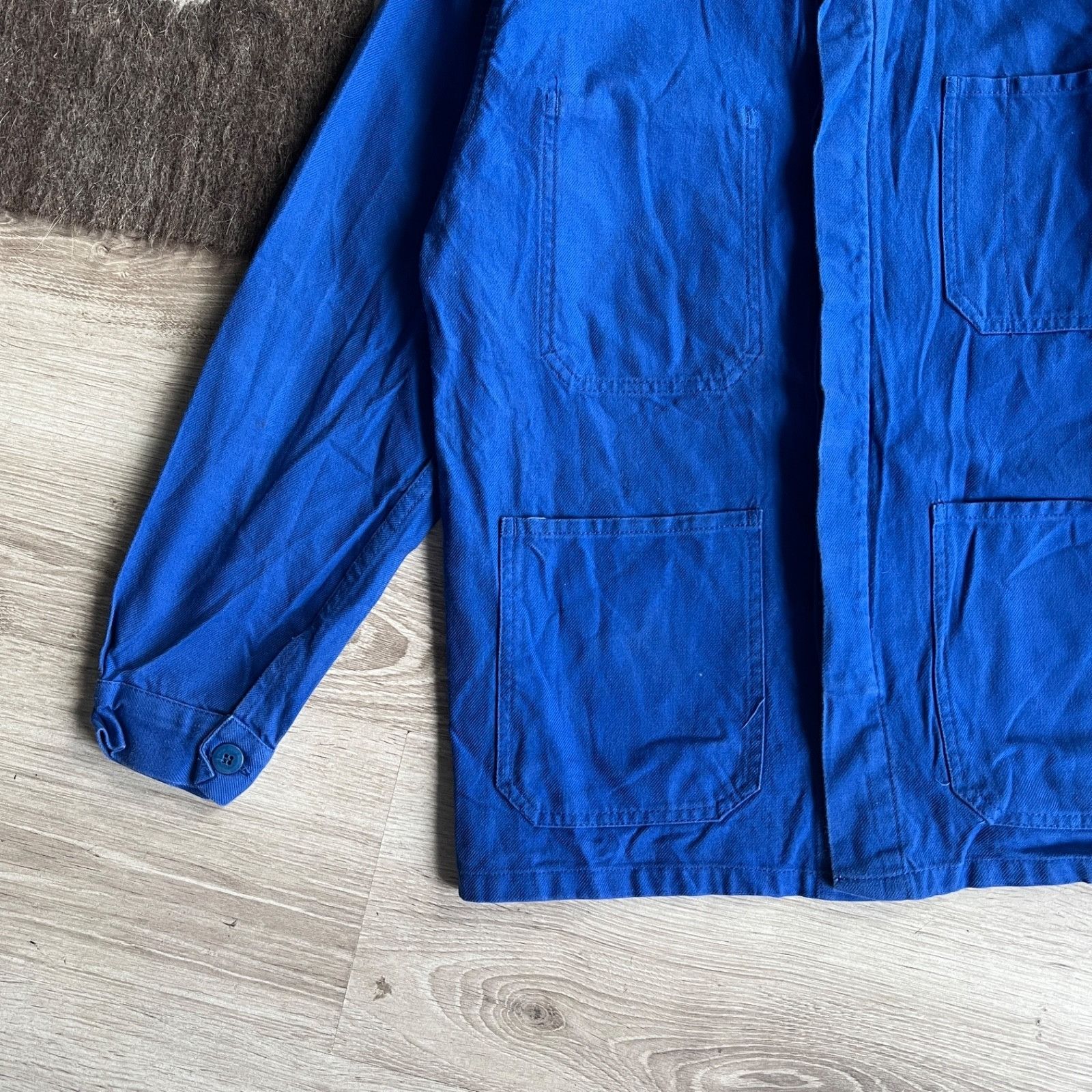 Vintage Vintage French Cotton Chore Utility Coat Jacket 9744AC Size US L / EU 52-54 / 3 - 5 Thumbnail