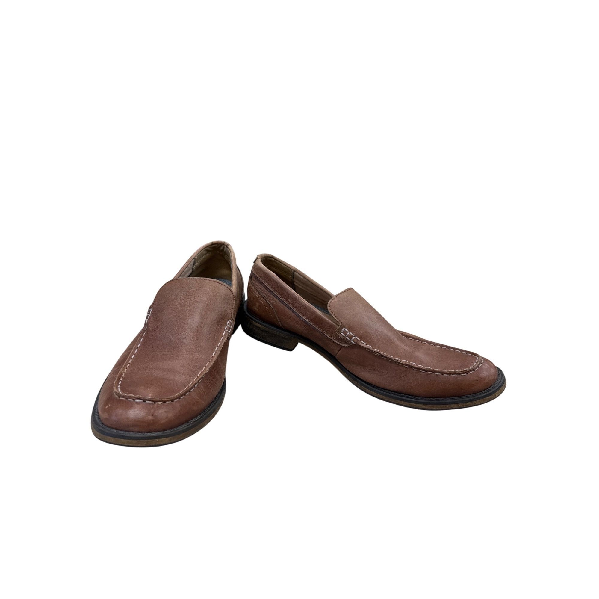 Tommy Hilfiger Tommy Hilfiger Stedman Mens Brown Leather Loafers Shoes SKU Size US 10.5 / EU 43-44 - 1 Thumbnail