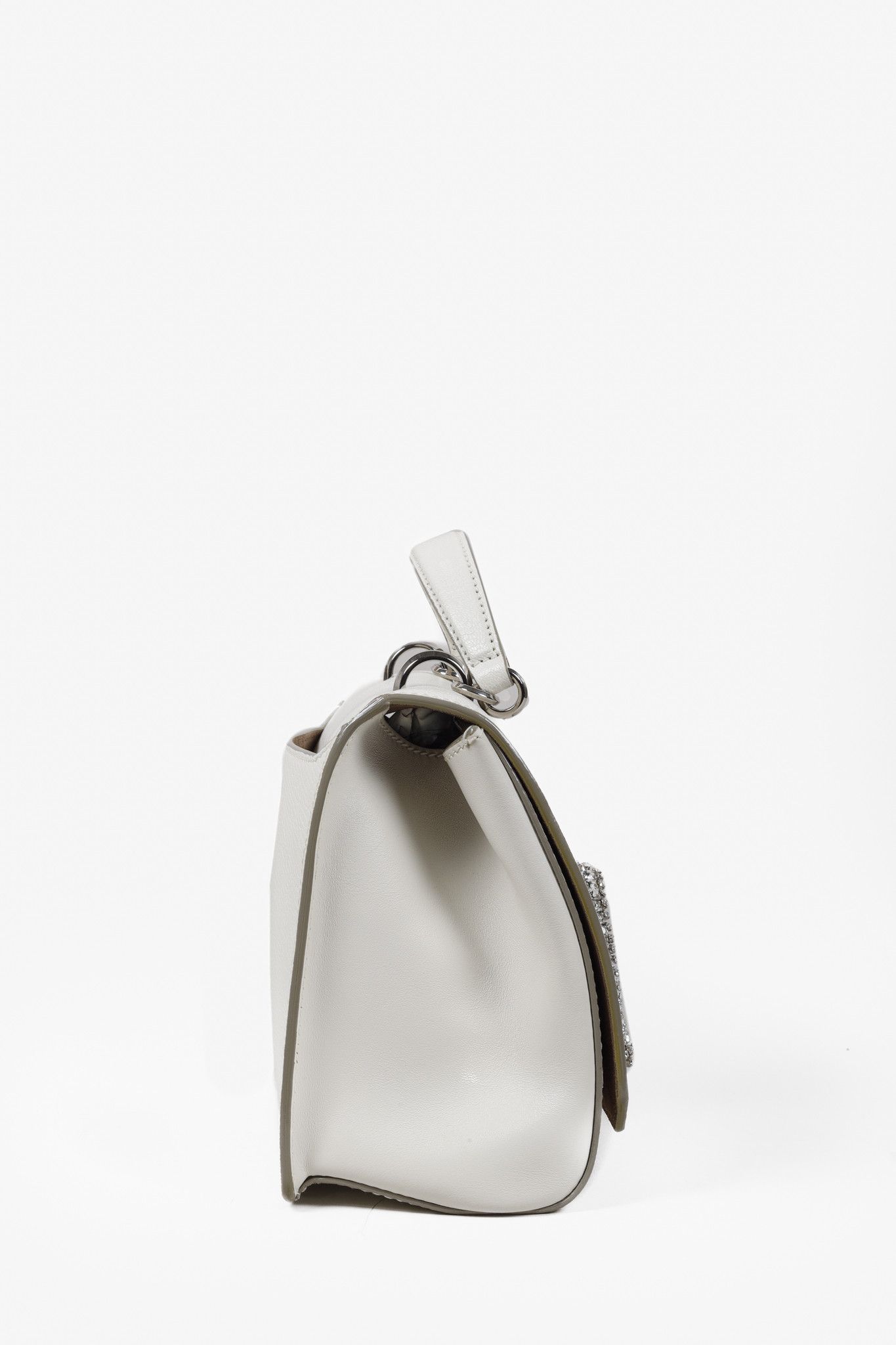 Jimmy Choo Madeline White Top Handle Bag