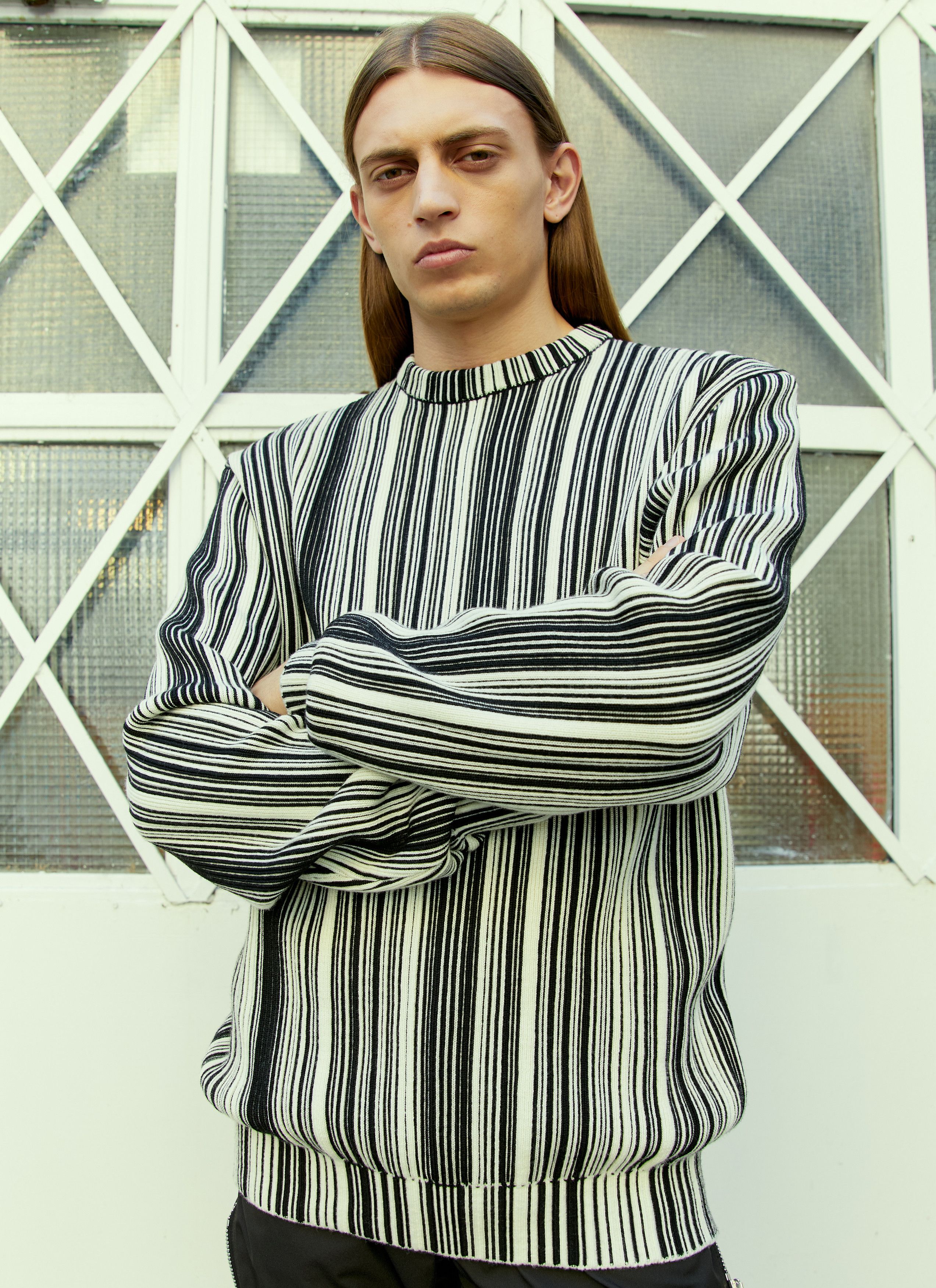 VTMNTS Glitched Knitted Sweater Size M / US 6-8 / IT 42-44 - 1 Thumbnail