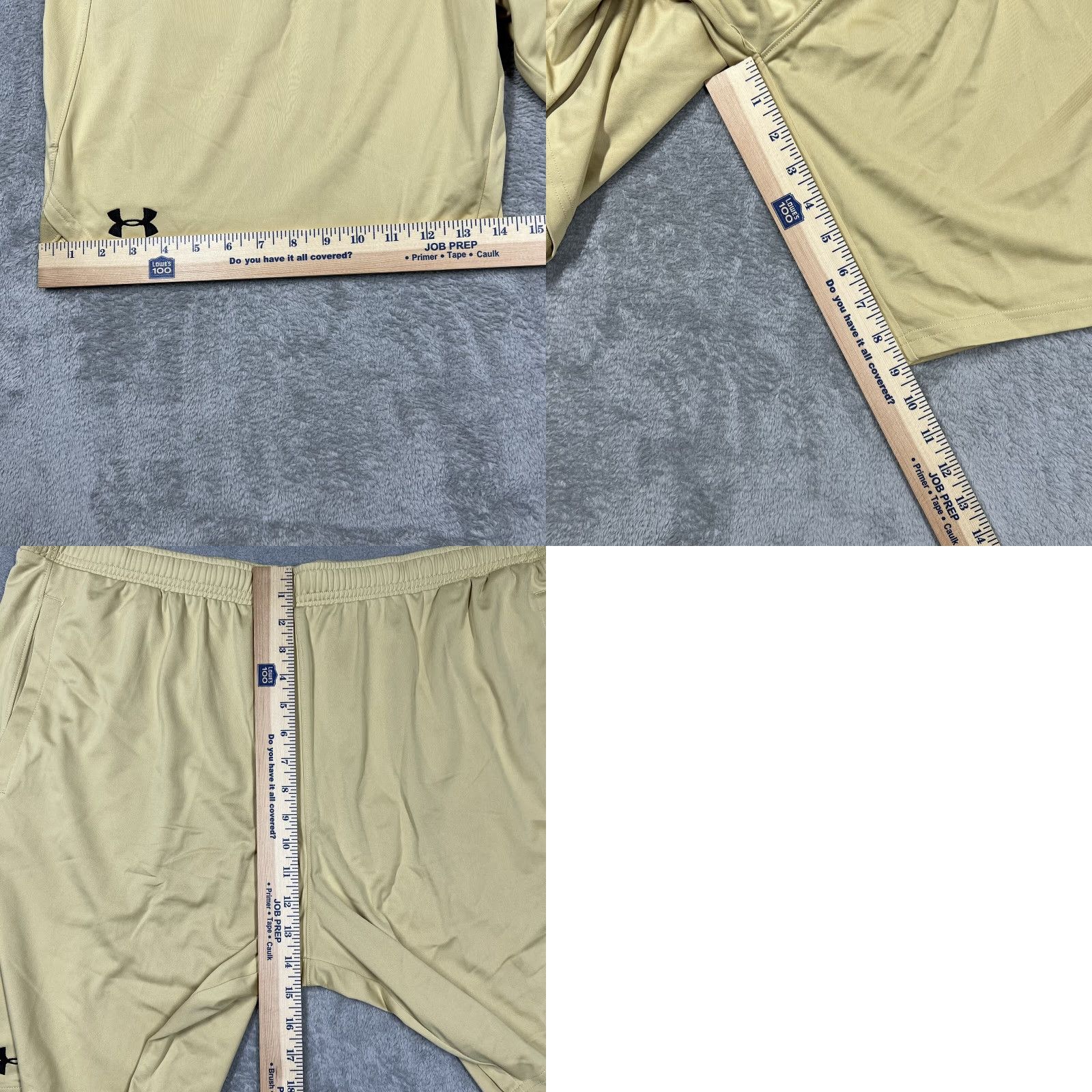 Under Armour Under Armour Shorts Mens XXL UA Locker 9" Inseam RAMS Logo Print Vegas Gold Sports Outdoor 2XL Size US 39 - 9 Thumbnail