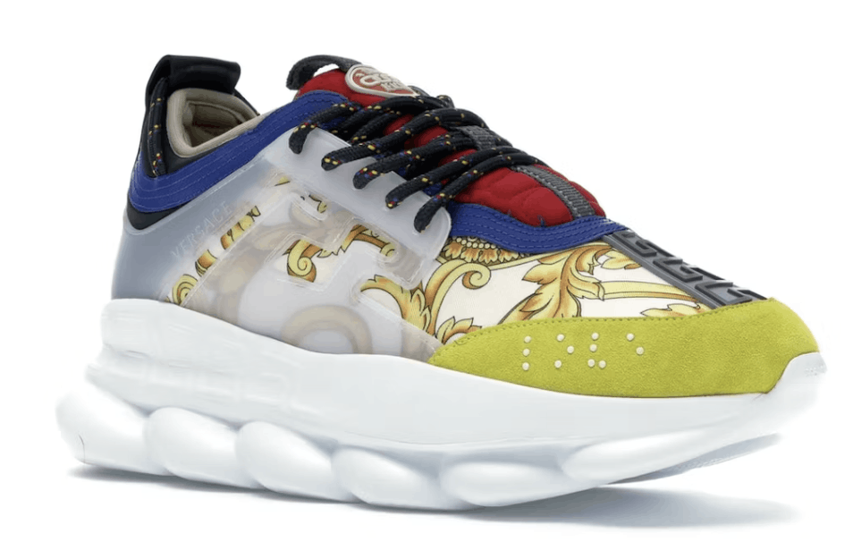 Versace Barocco chain reaction muti yellow rubber suede Size US 13 / EU 46 - 2 Thumbnail