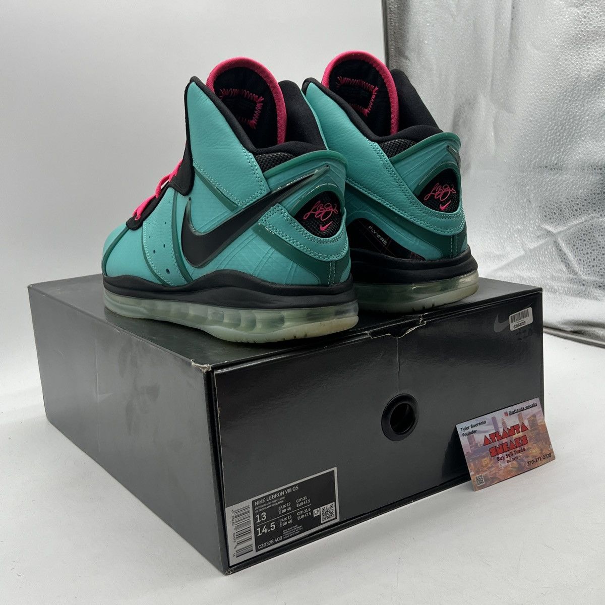 Nike Lebron 8 south beach Size US 13 / EU 46 - 4 Thumbnail