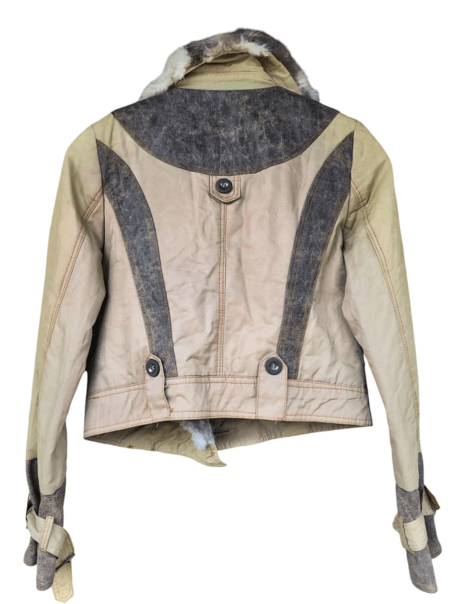 Dirk Bikkembergs Dirk Bikkembergs Faded Cowhide Lether Fur Jacket Size M / US 6-8 / IT 42-44 - 2 Thumbnail
