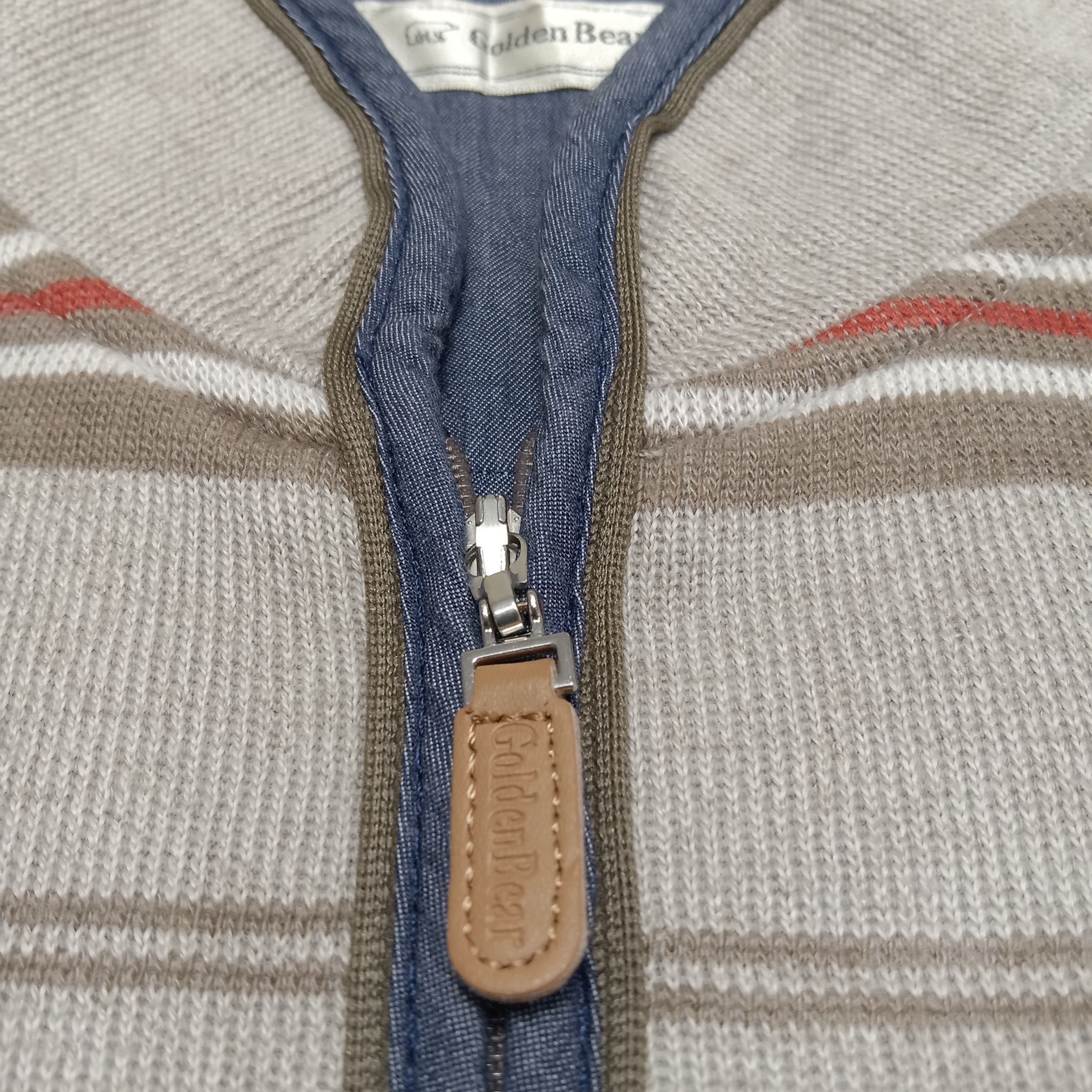 Golden Bear × Vintage Vintage 90’s GOLDEN BEAR Striped Half Zipped Sweatshirt Size US XL / EU 56 / 4 - 3 Thumbnail