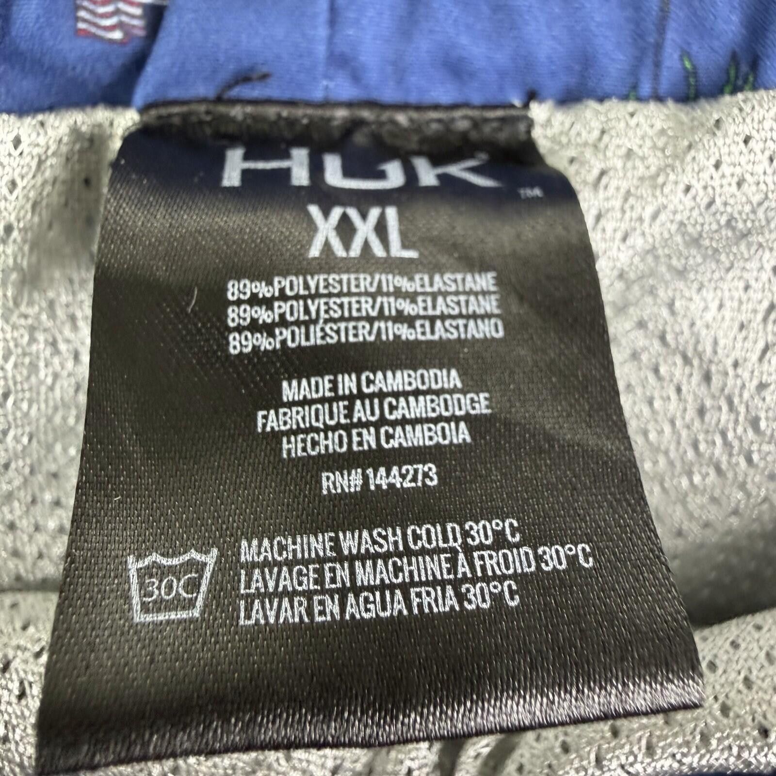 Other Huk Blue Swim Trunks Tropical USA Men's XXL Performance Size US 40 / EU 56 - 5 Thumbnail