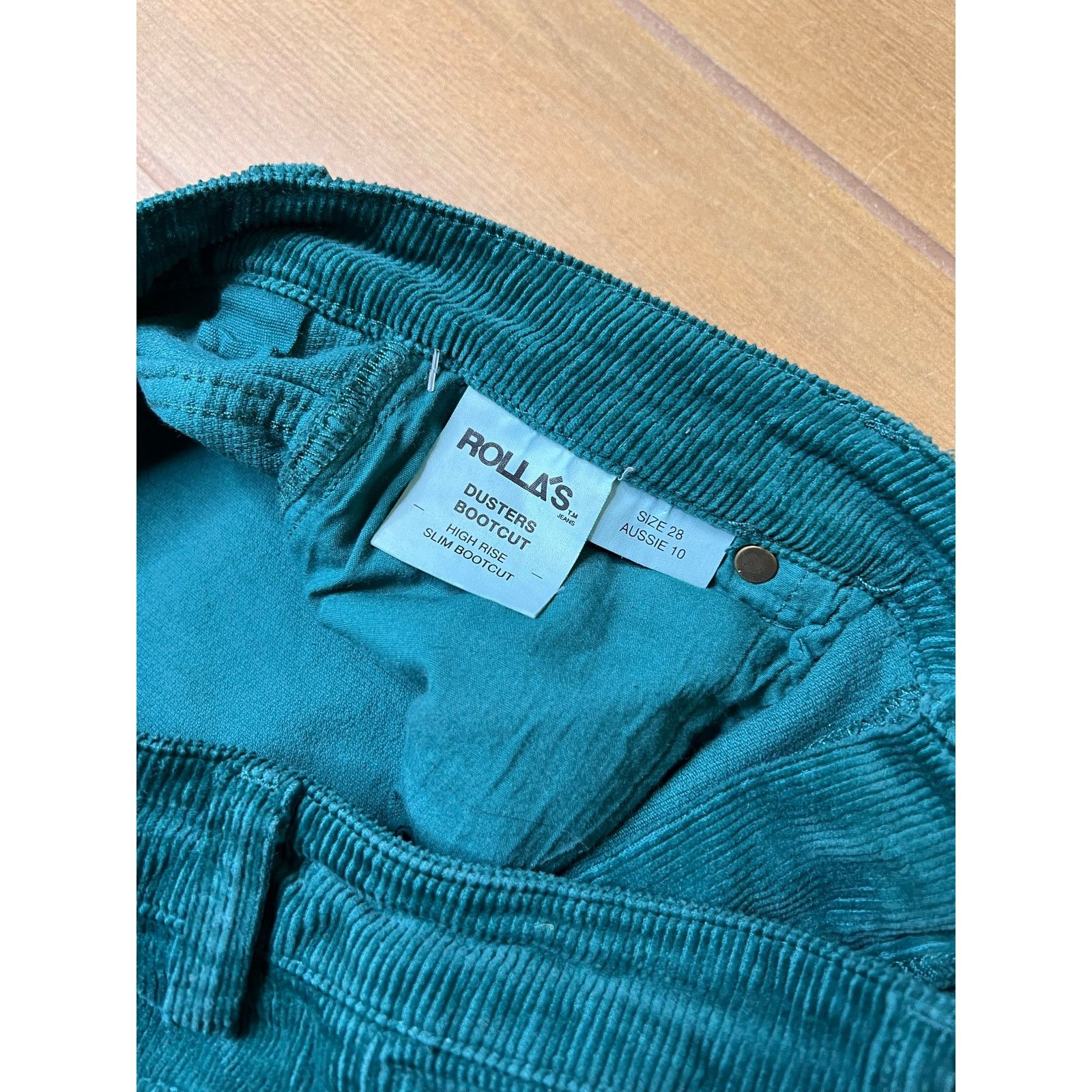 Rolla's Rolla’s Dusters Bootcut Corduroy Pants Teal Green High Rise Size 28" / US 6 / IT 42 - 5 Thumbnail