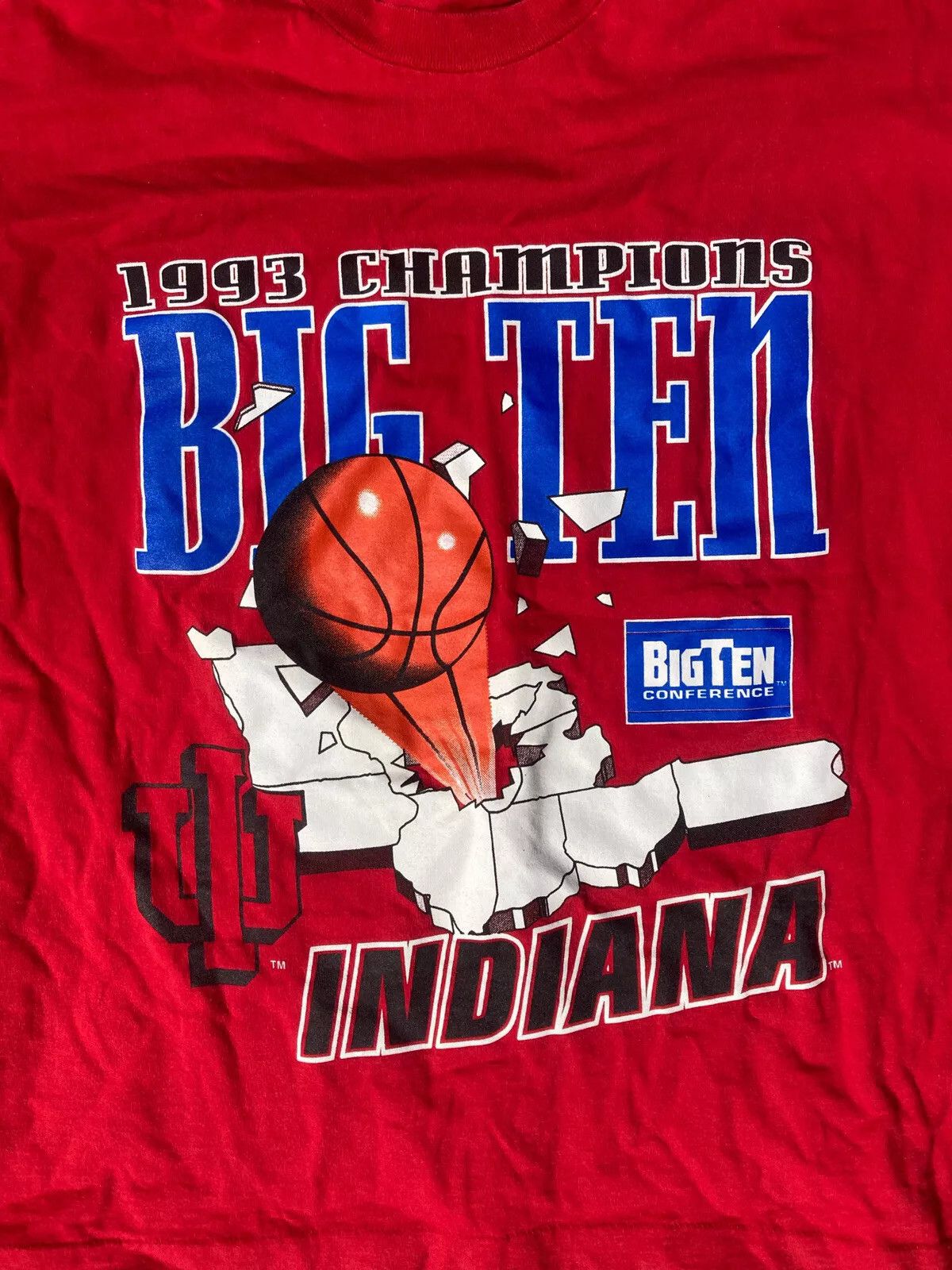 Nutmeg 1993 big ten indiana hoosiers nutmeg tee Size US L / EU 52-54 / 3 - 2 Thumbnail