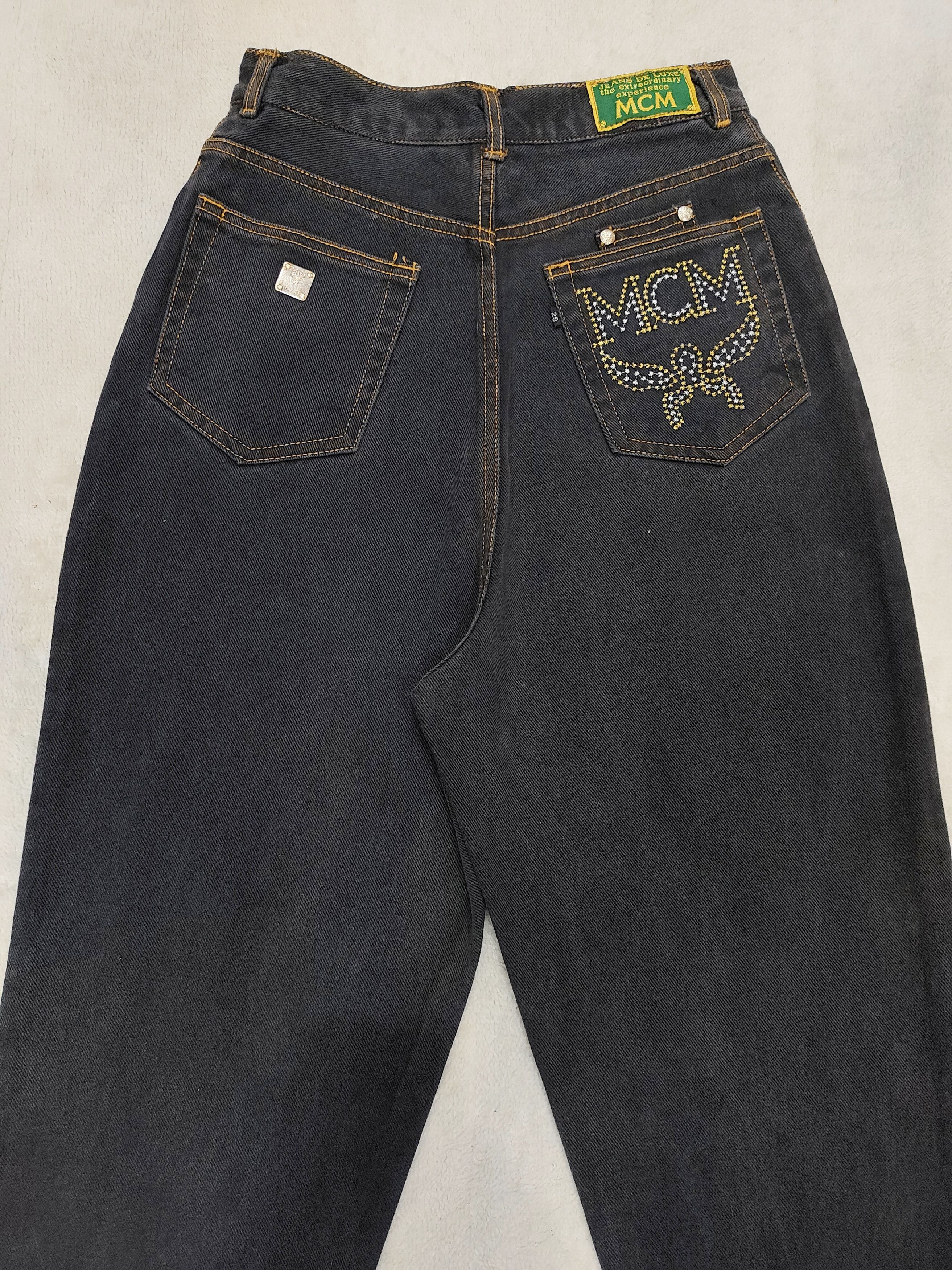 MCM 90s MCM- Embroidered Logo Y2K Archive Washed Jeans Size 29" - 2 Thumbnail