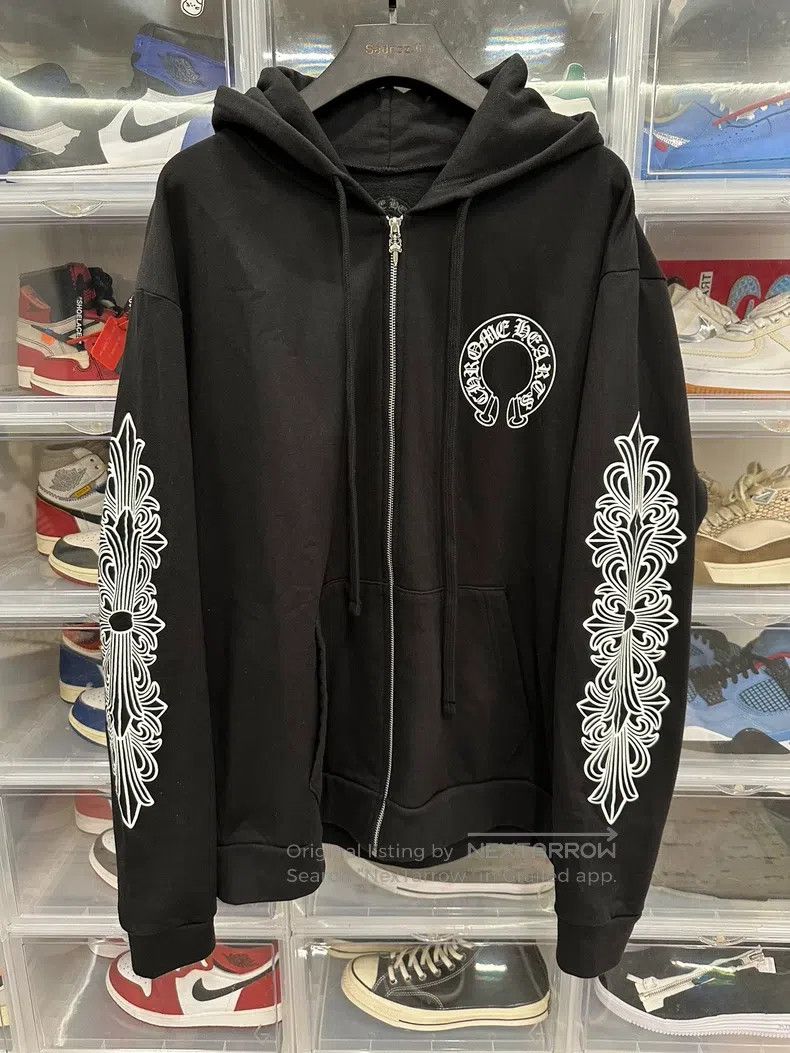 Chrome Hearts CHROME HEARTS Size XL Horseshoe vine flower arm zipper hood Size US XL / EU 56 / 4 - 1 Thumbnail