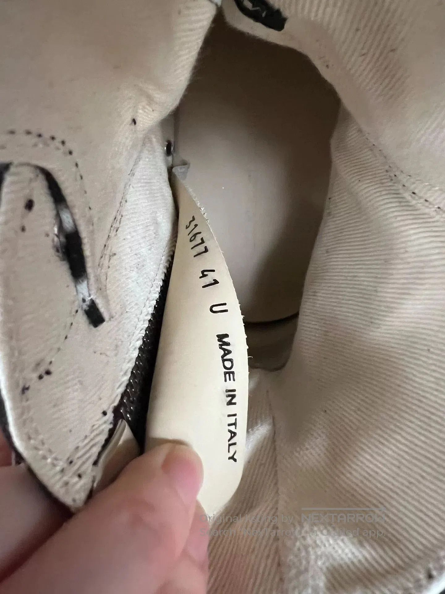 Rick Owens rick owens zebra high-top leather sneakers. Size US 10 / EU 43 - 5 Thumbnail