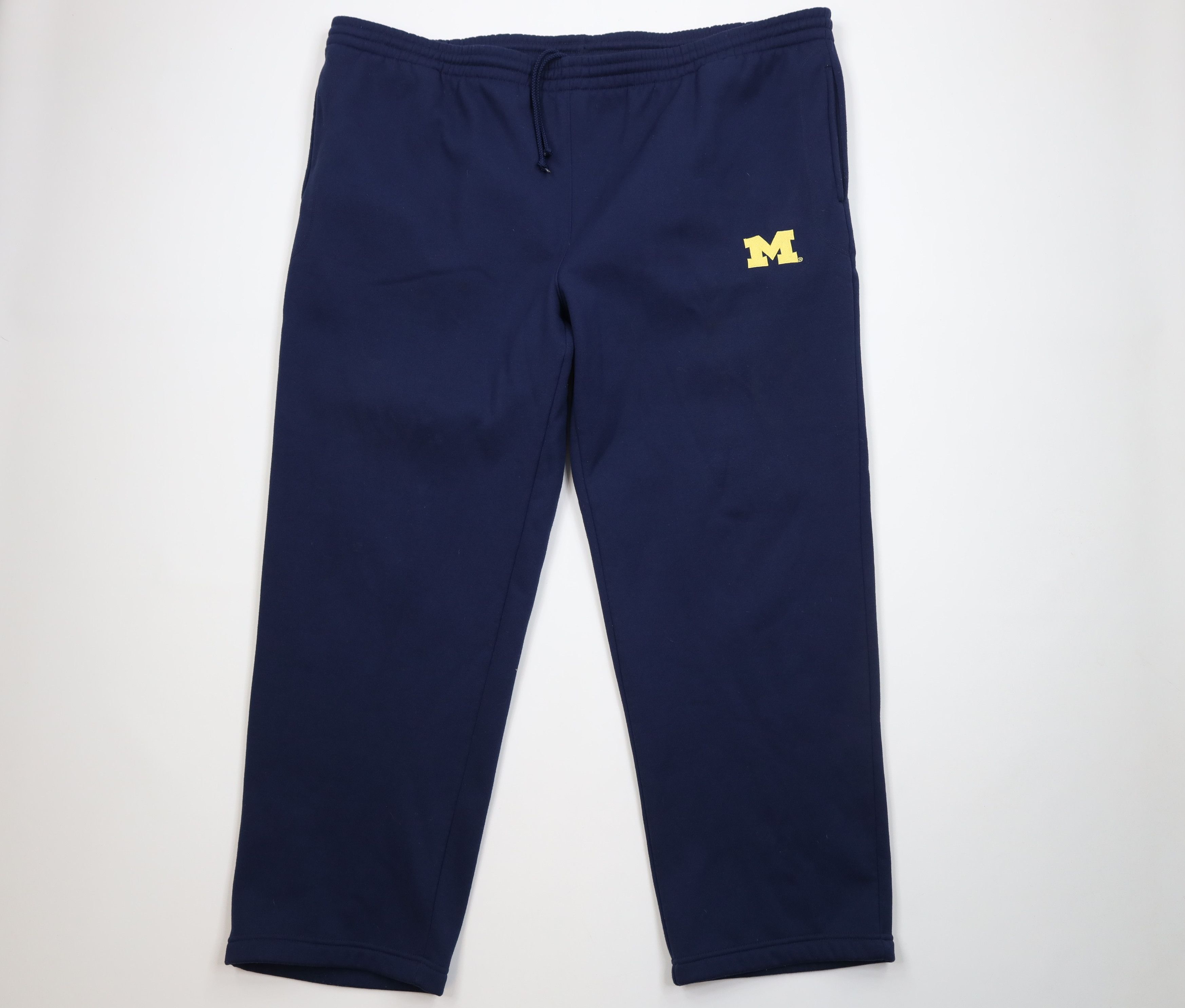 Vintage Vintage 90s University of Michigan Wide Leg Sweatpants Blue Size US 40 / EU 56 - 1 Thumbnail
