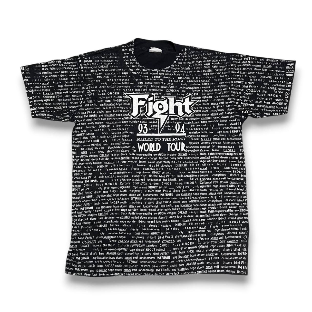 Band Tees Vintage 90s Fight Nailed To The Road World Tour T Shirt Size US L / EU 52-54 / 3 - 1 Thumbnail